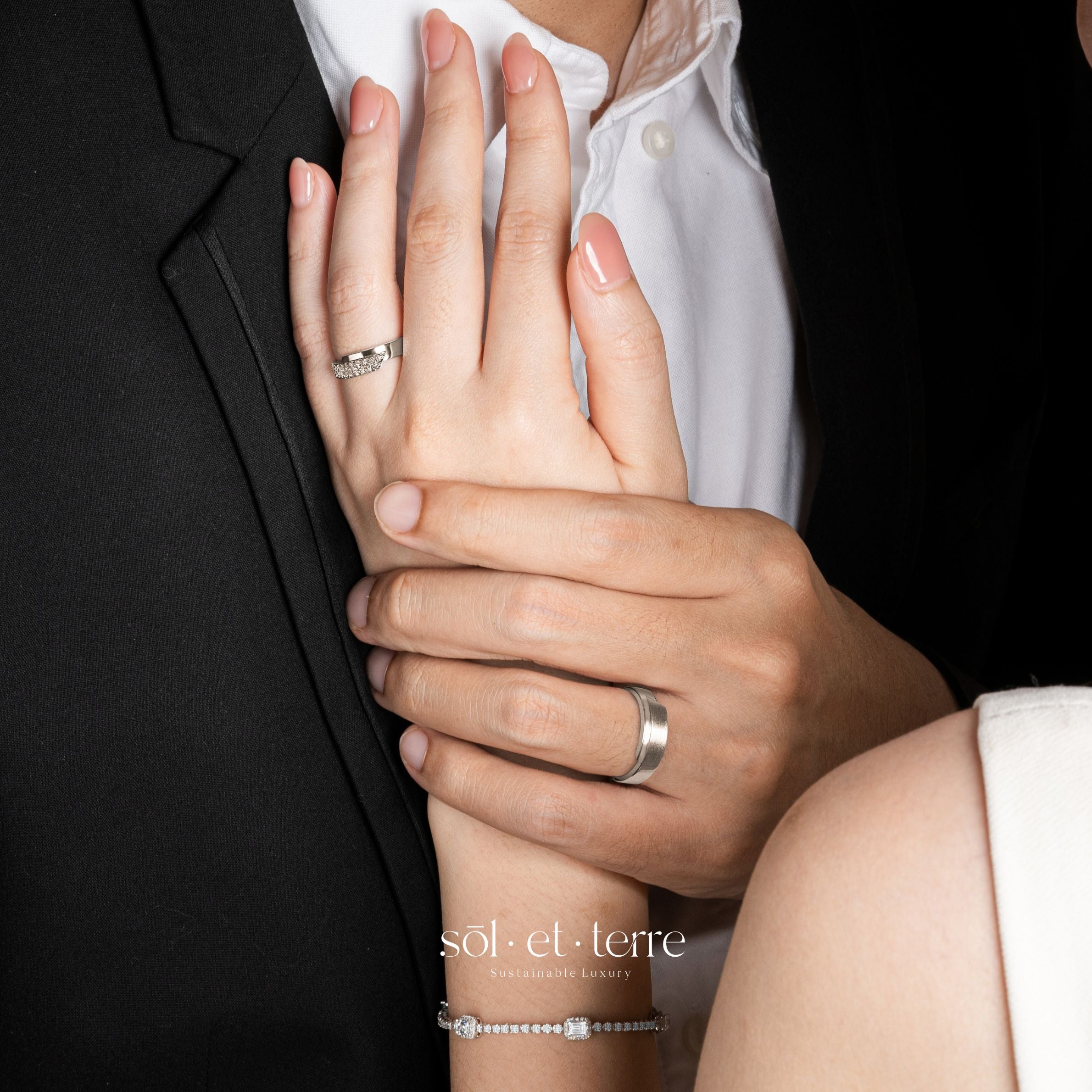 Diamond Wedding Ring by Sol Et Terre Solitaires