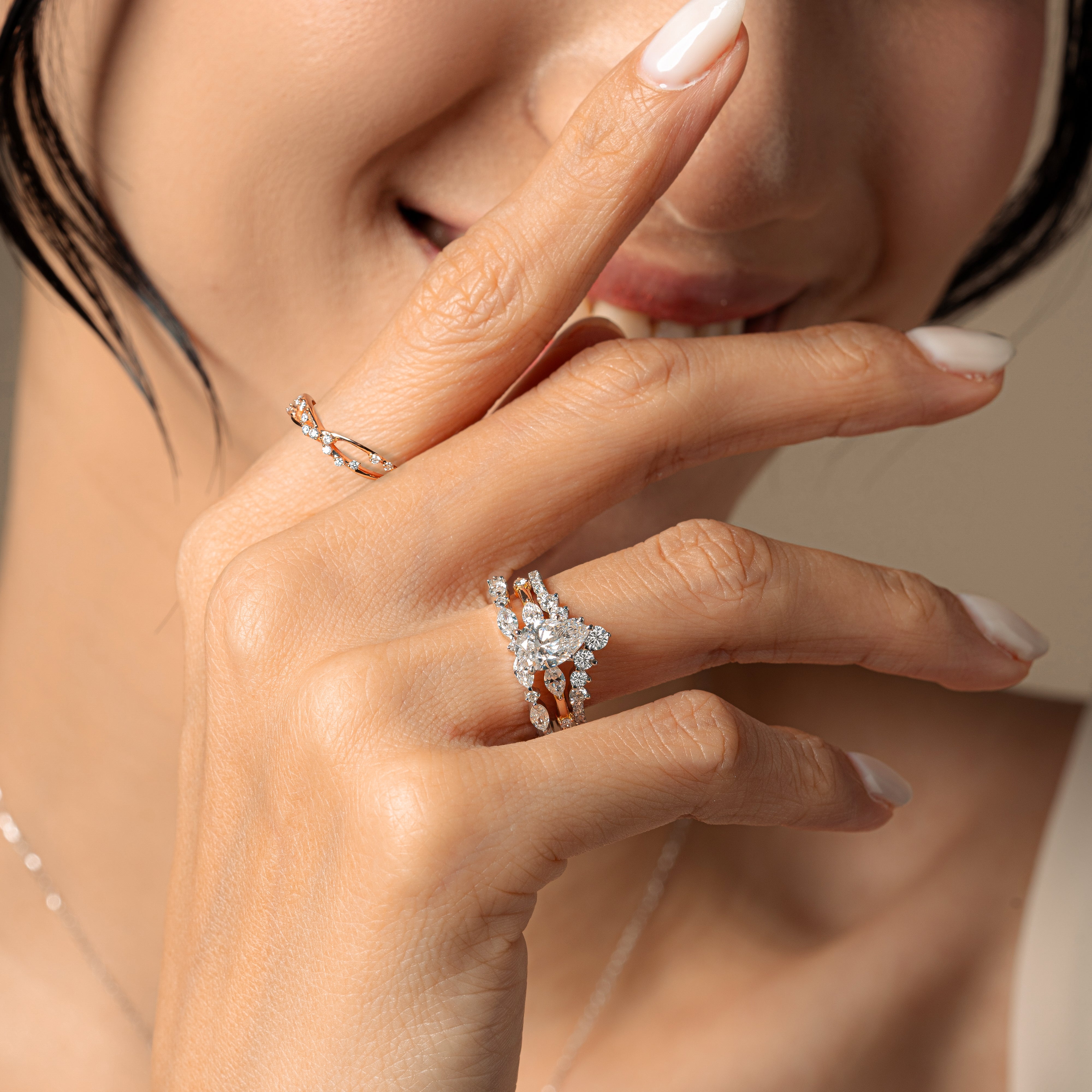 Make your gift memorable with our Lab Grown Diamonds and 18K White or Rose Gold.