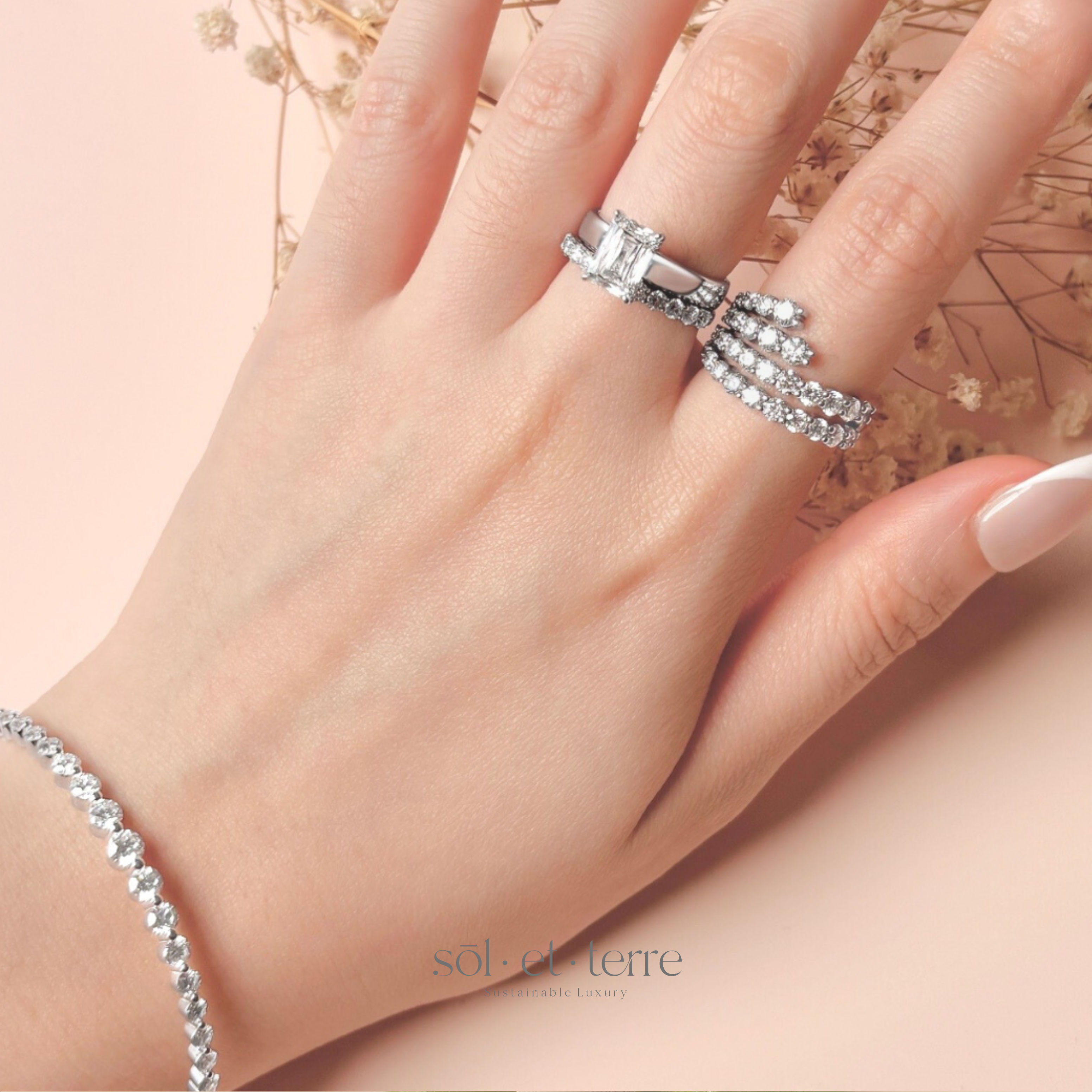 Classic Diamond Tennis Bracelet by Sol et Terre