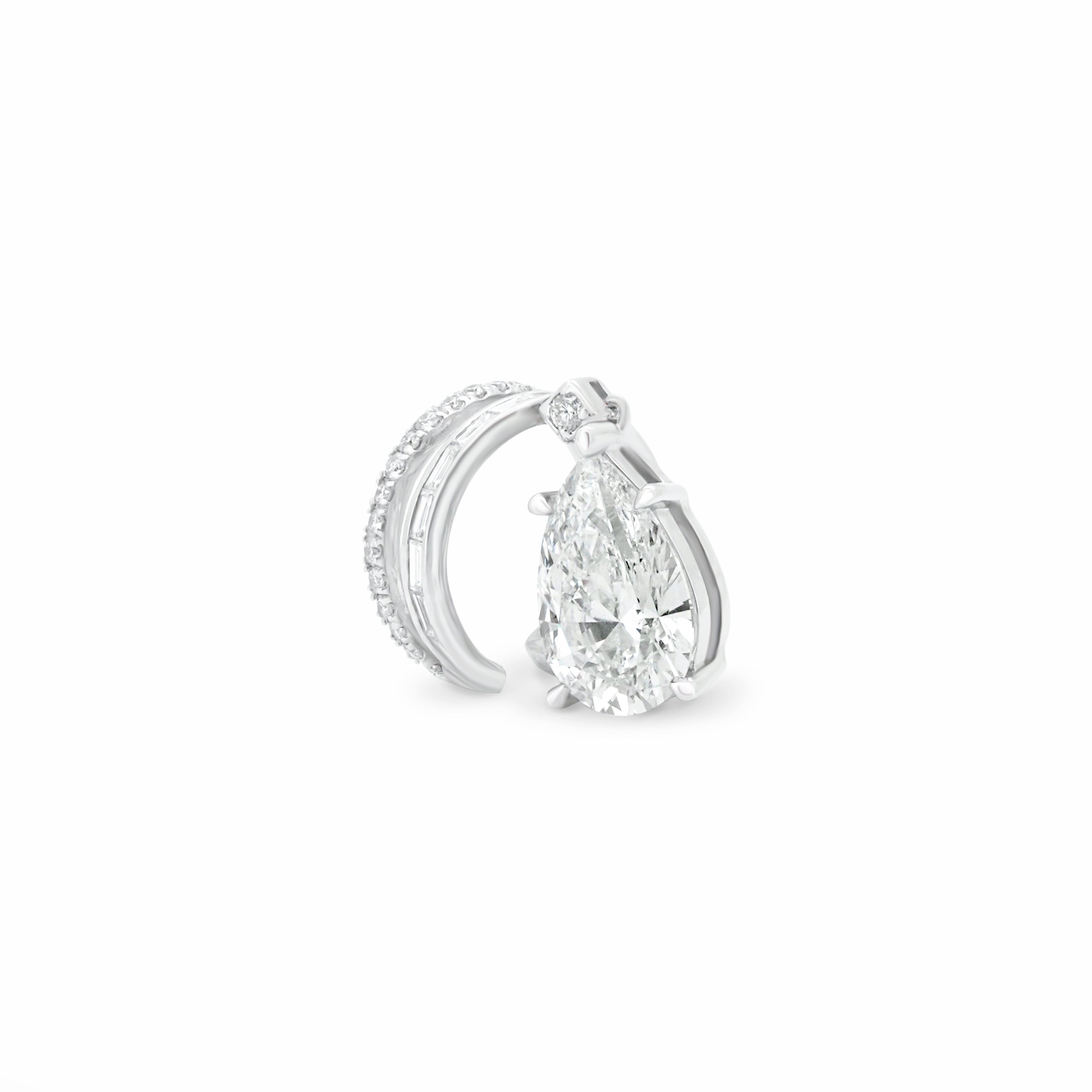 Ear Cuff with Pear Diamond | Sol et Terre