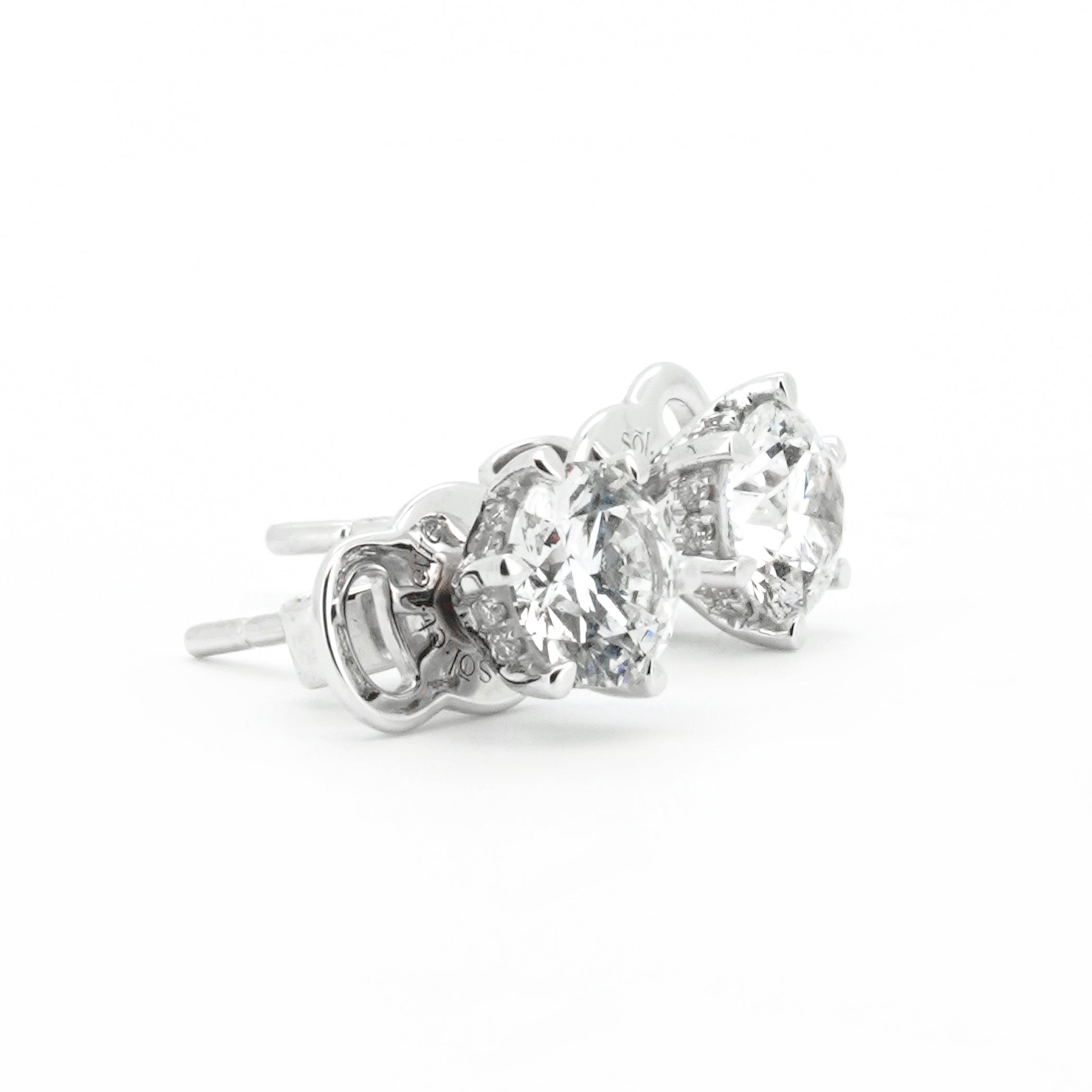 Round Diamond Stud Earrings | Sol et Terre