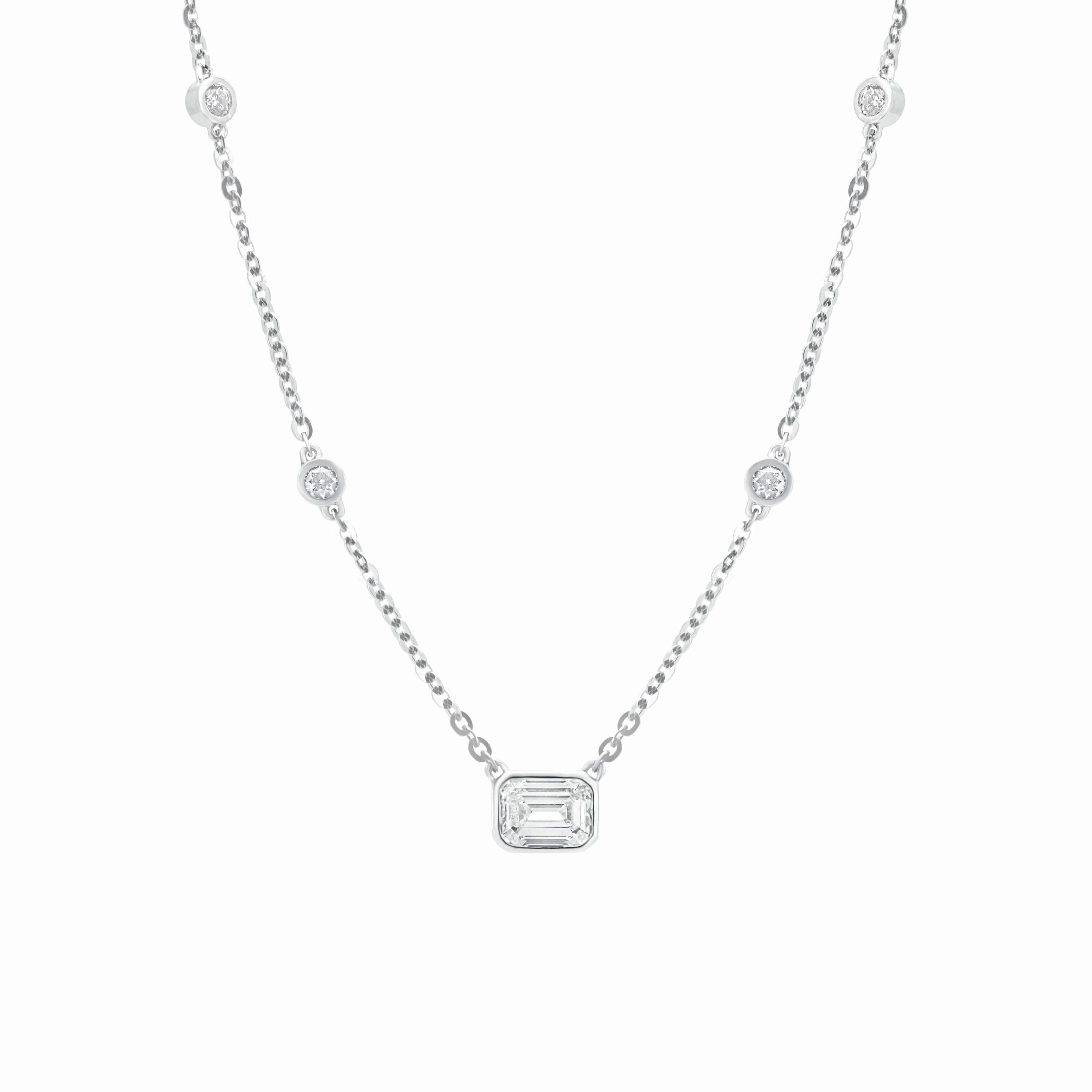 Dotted Necklace with Emerald Diamonds | Sol et Terre