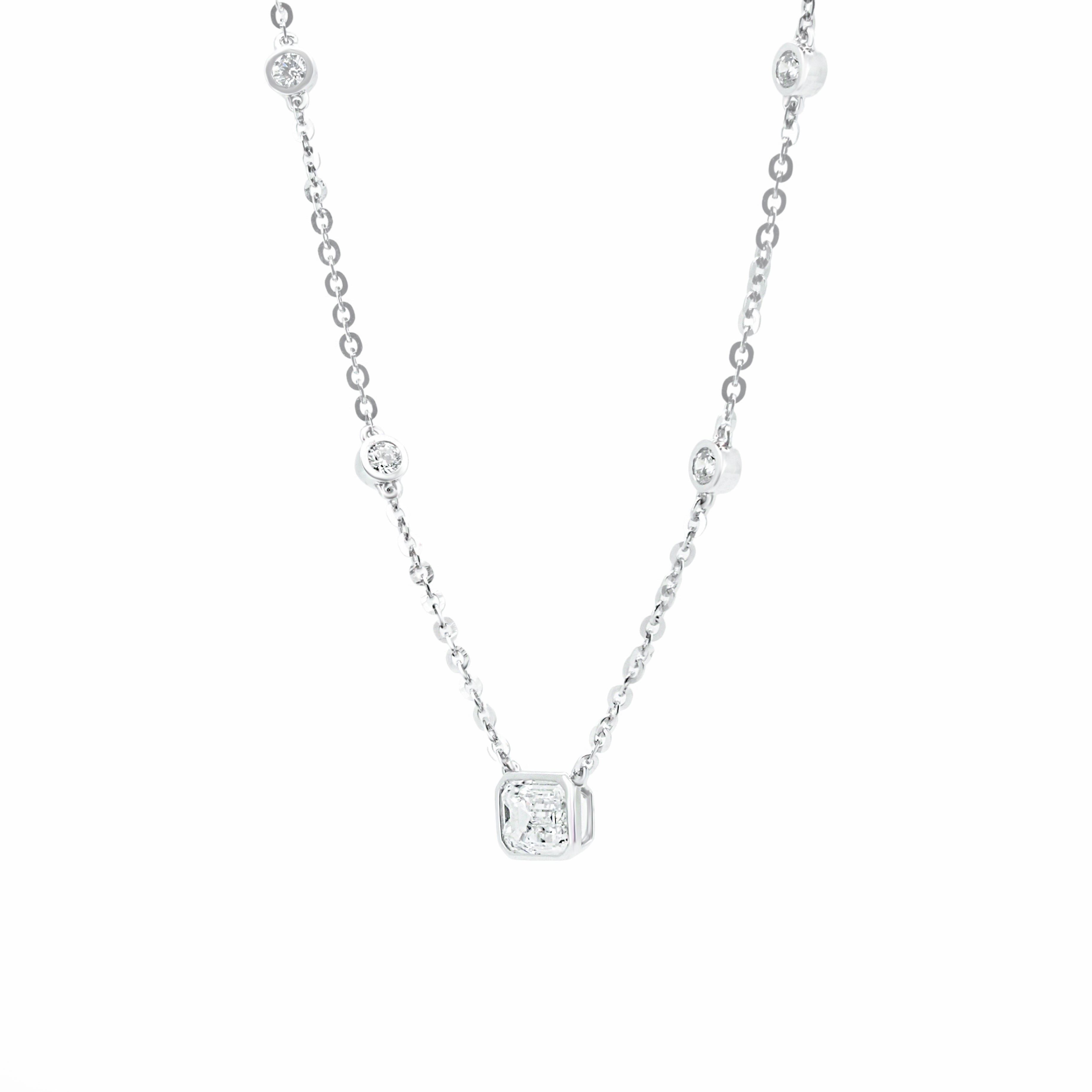 Dotted Necklace with Emerald Diamonds | Sol et Terre