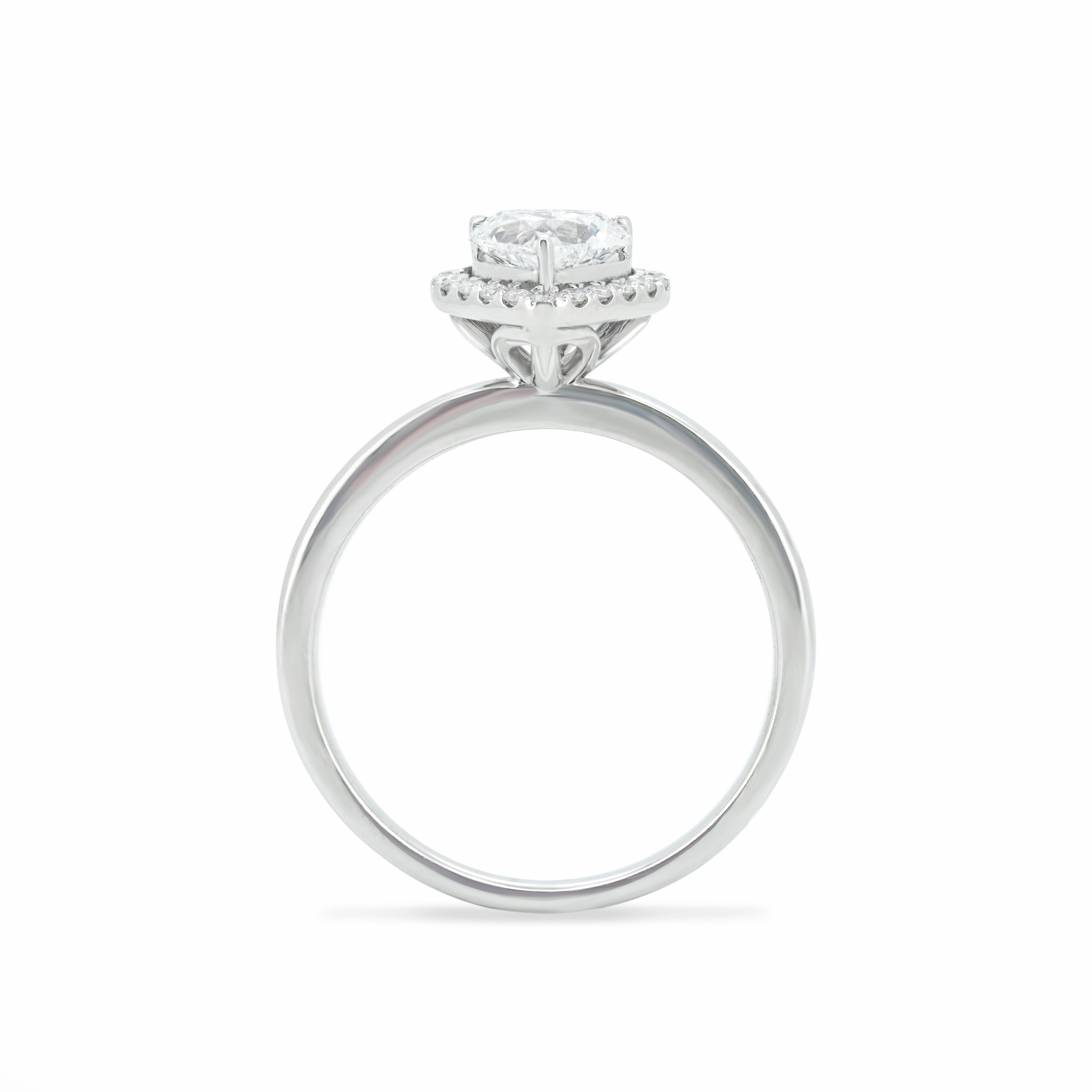 Heart Diamond Ring With Halo | Sol et Terre