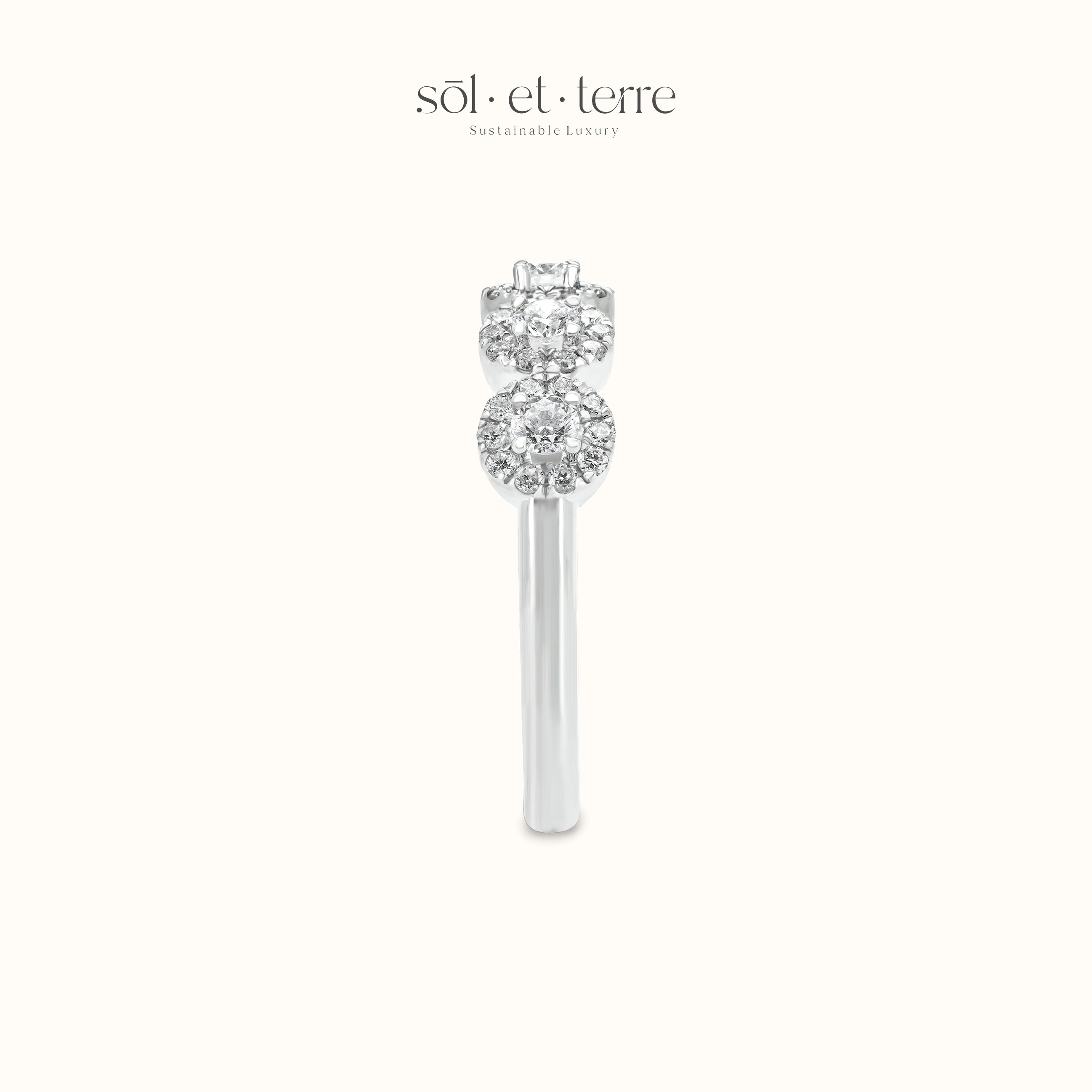 Round Diamond with Halo Listring | Sol et Terre