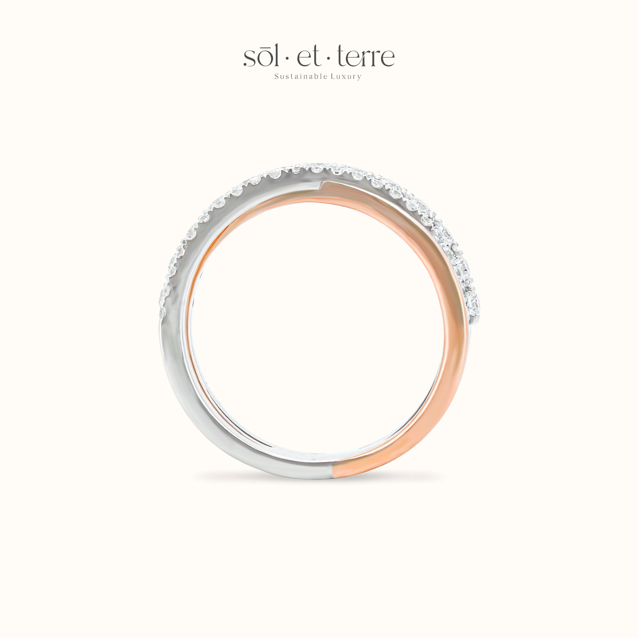 Crossed Listring Ring | Sol et Terre