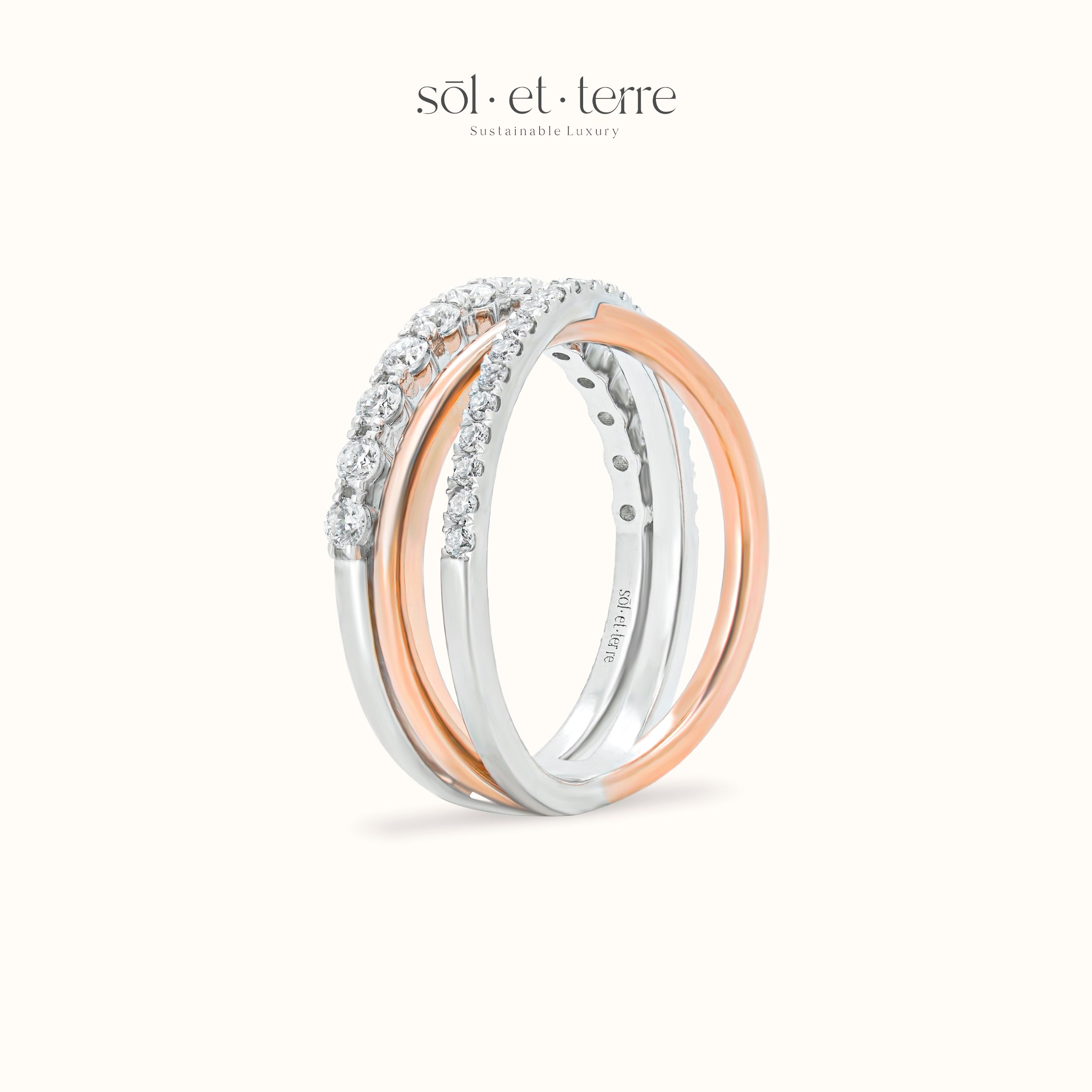 Crossed Listring Ring | Sol et Terre