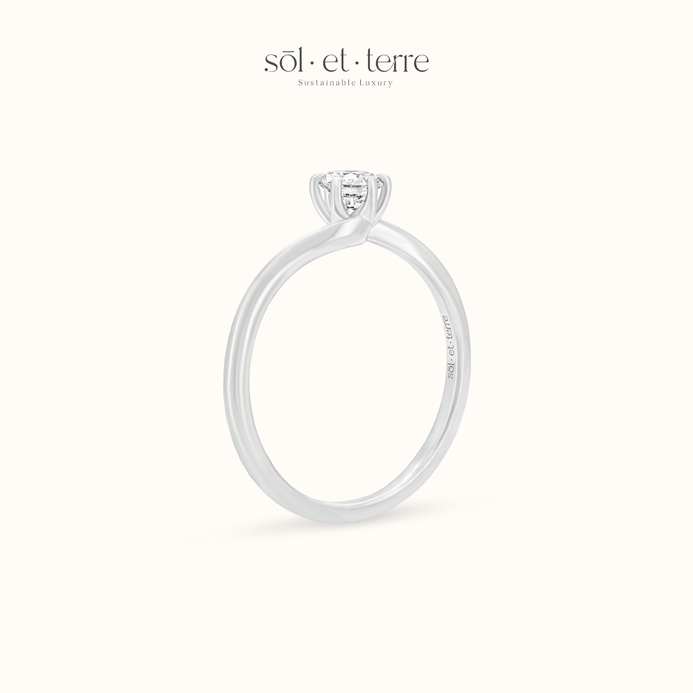 Round Diamond with Twisted Band | Sol et Terre