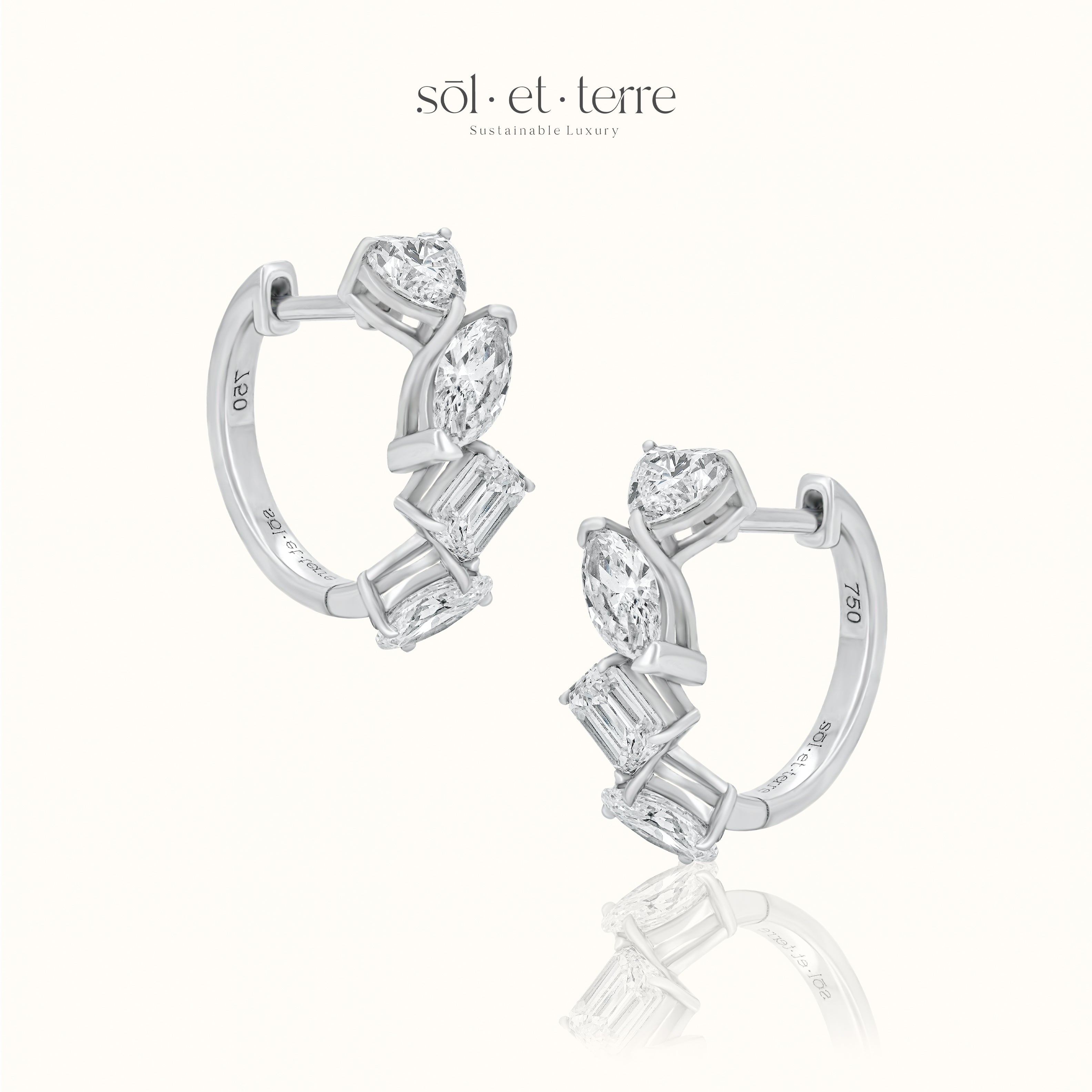 Mix Cut Hoop Earrings | Sol et Terre