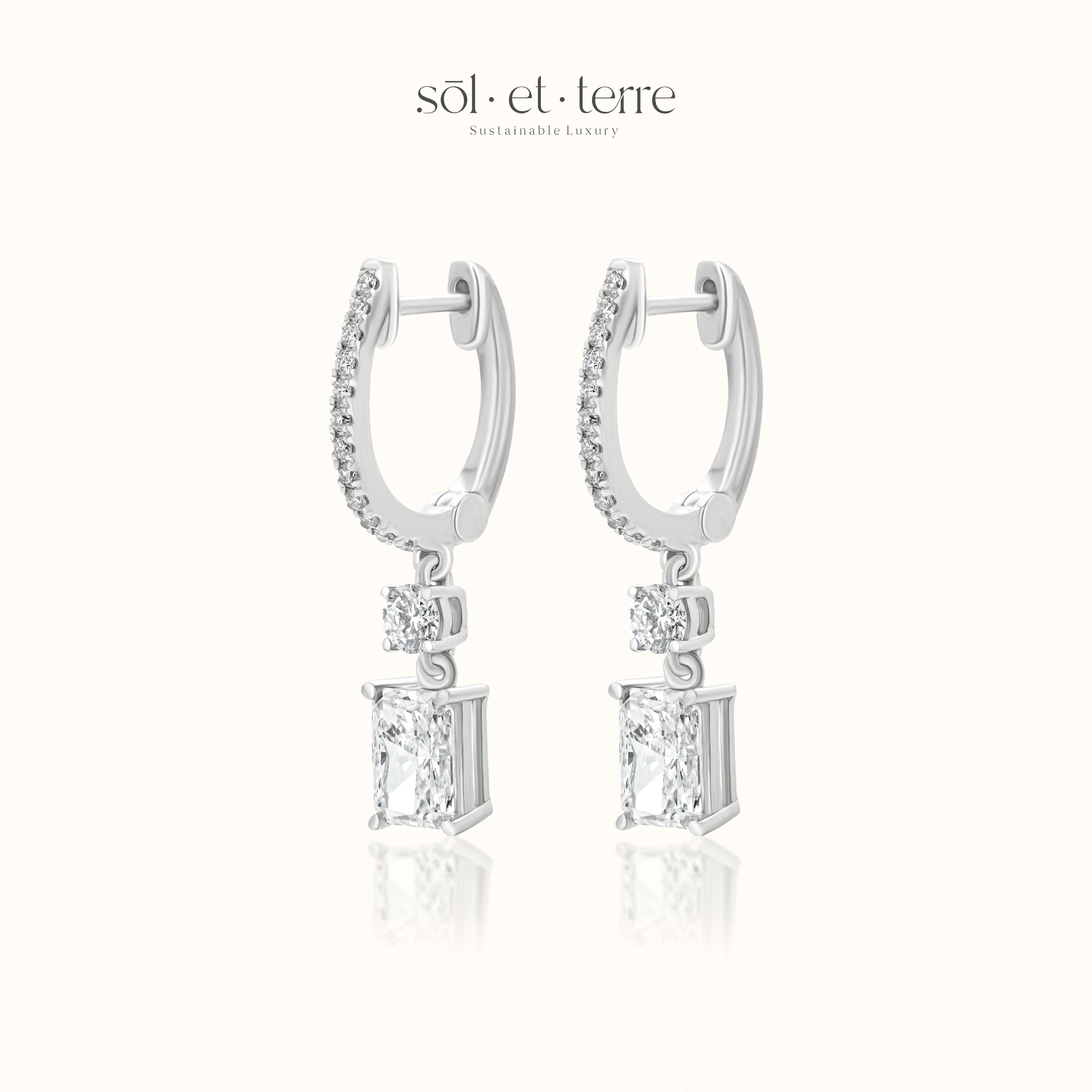 Radiand Diamond Dangling Earrings | Sol et Terre