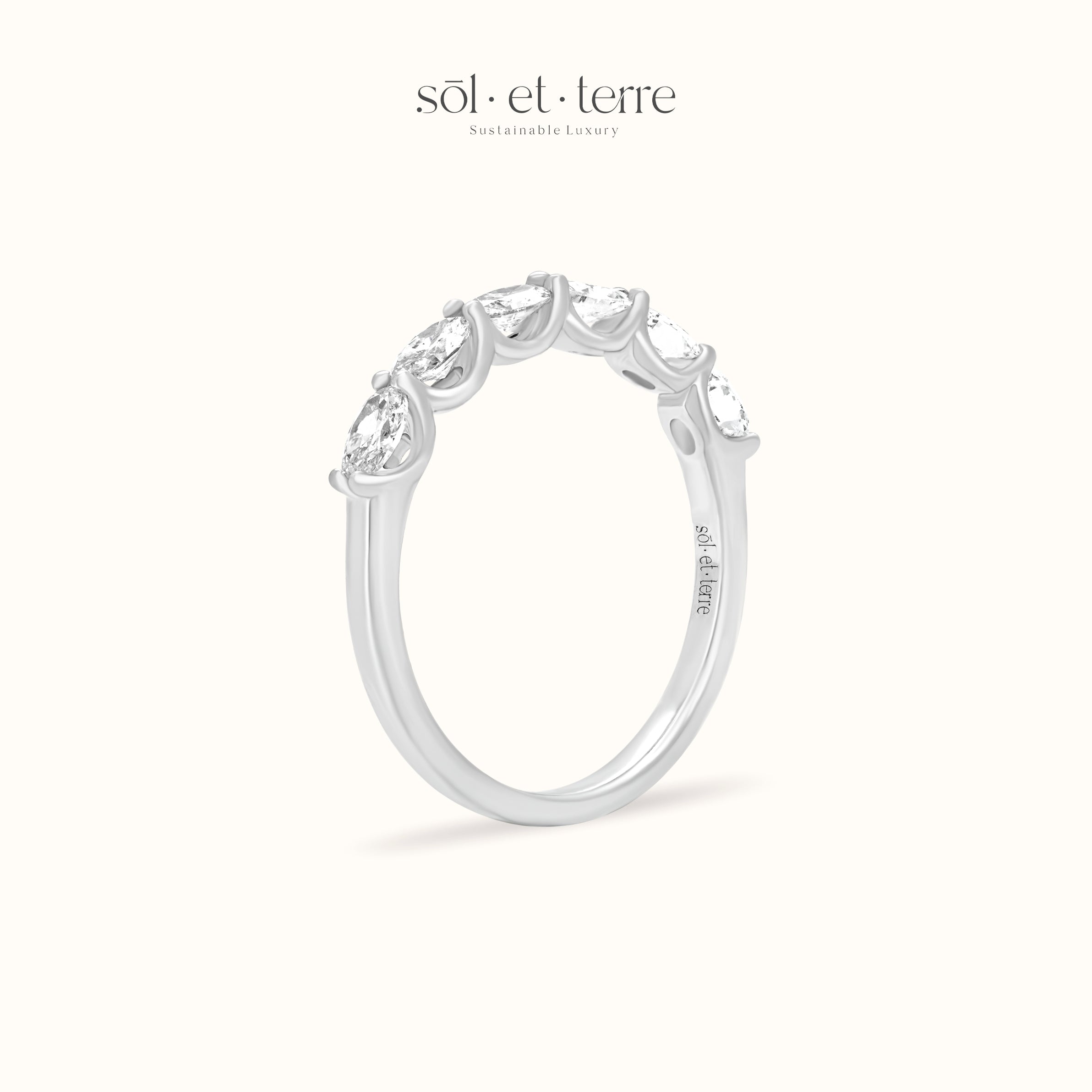 East West Oval Diamond Listring | Sol et Terre