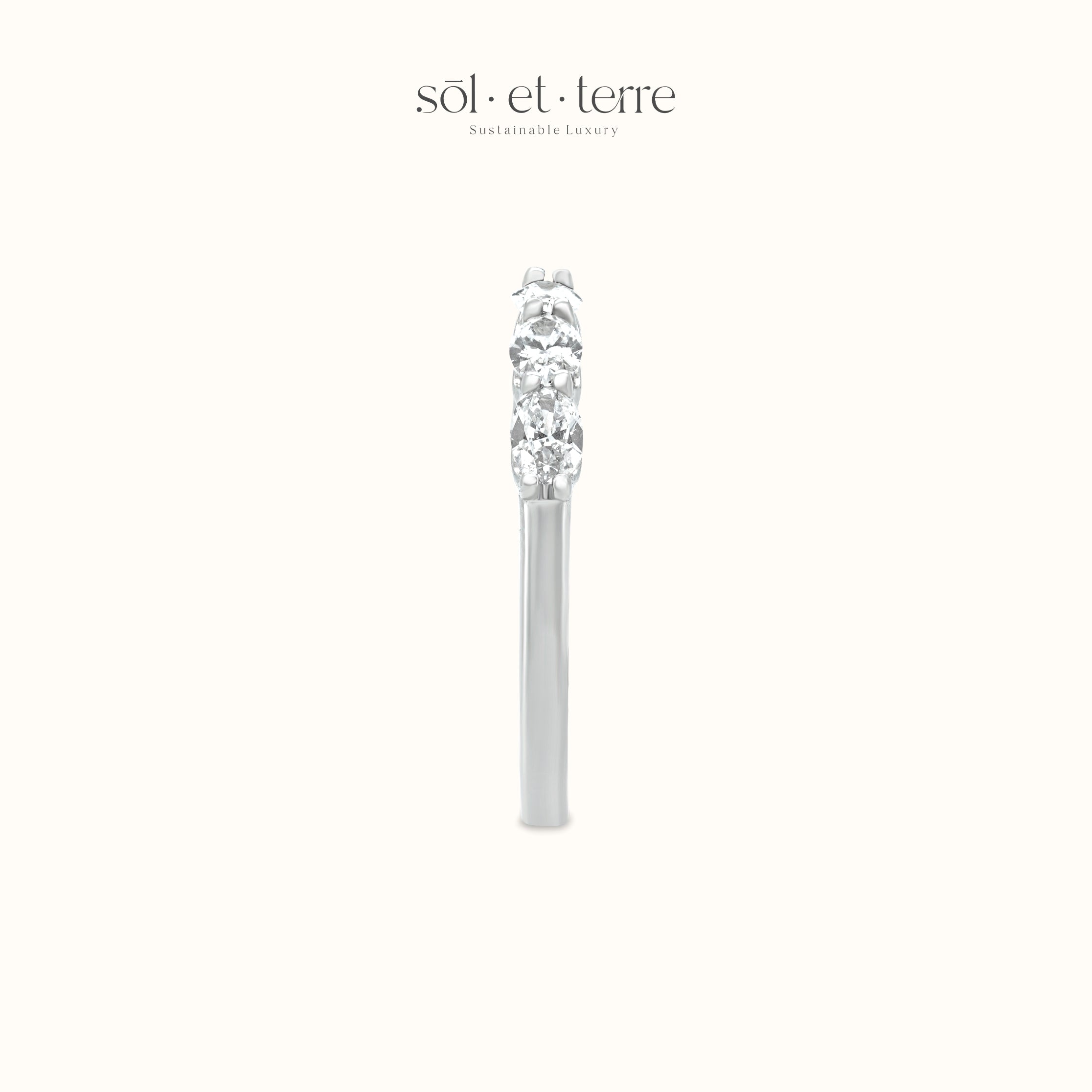 East West Oval Diamond Listring | Sol et Terre