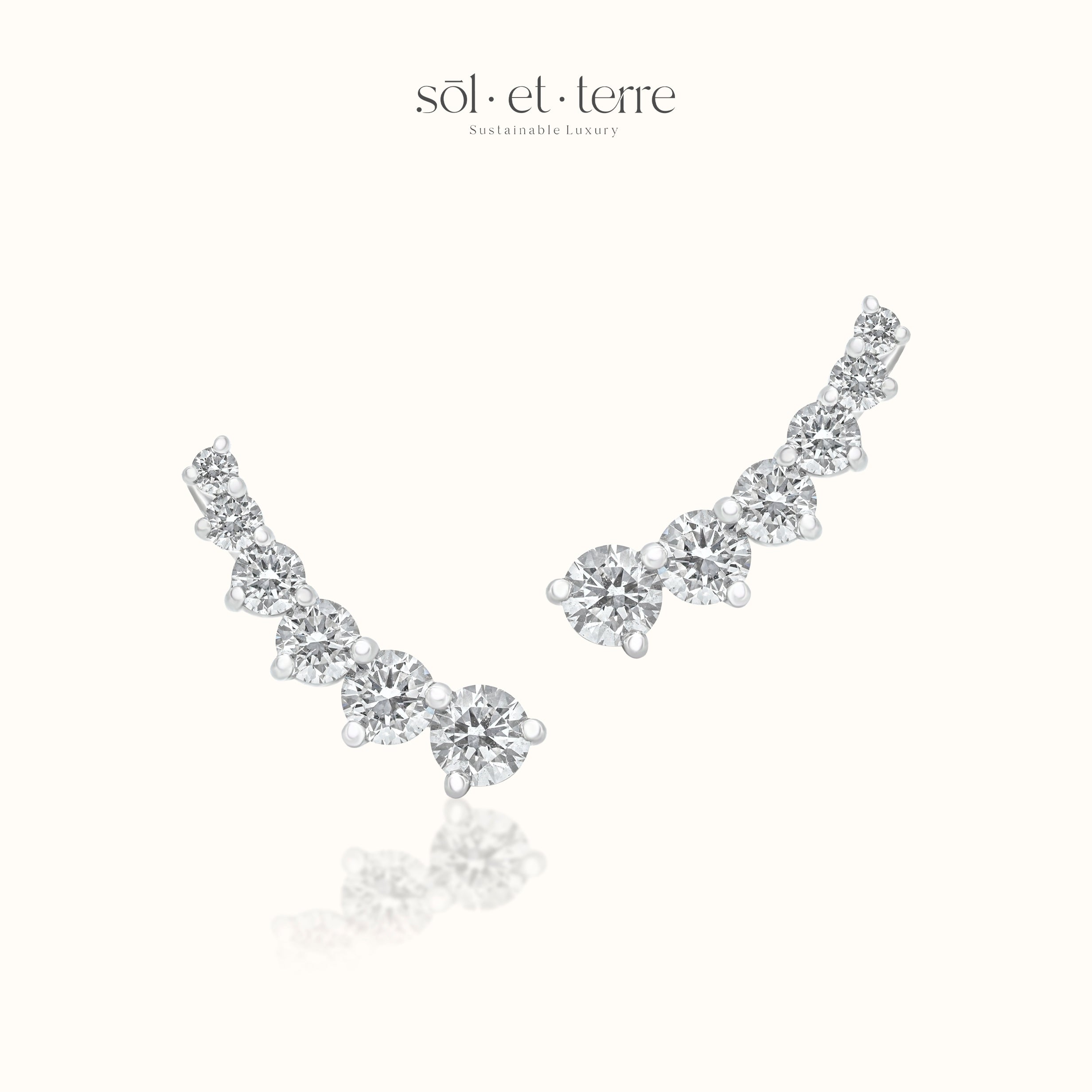 Crawler Diamond Earrings | Sol et Terre