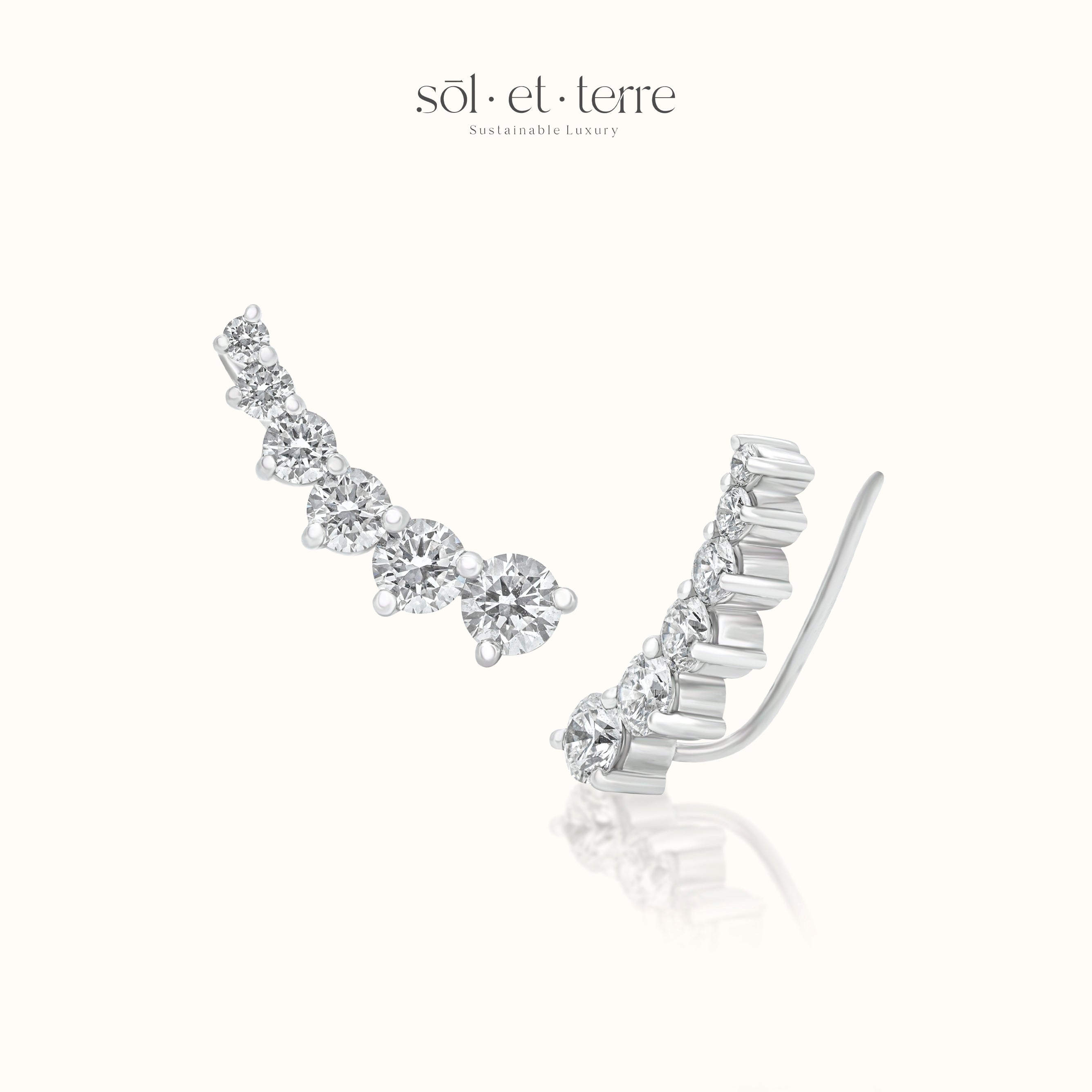 Crawler Diamond Earrings | Sol et Terre