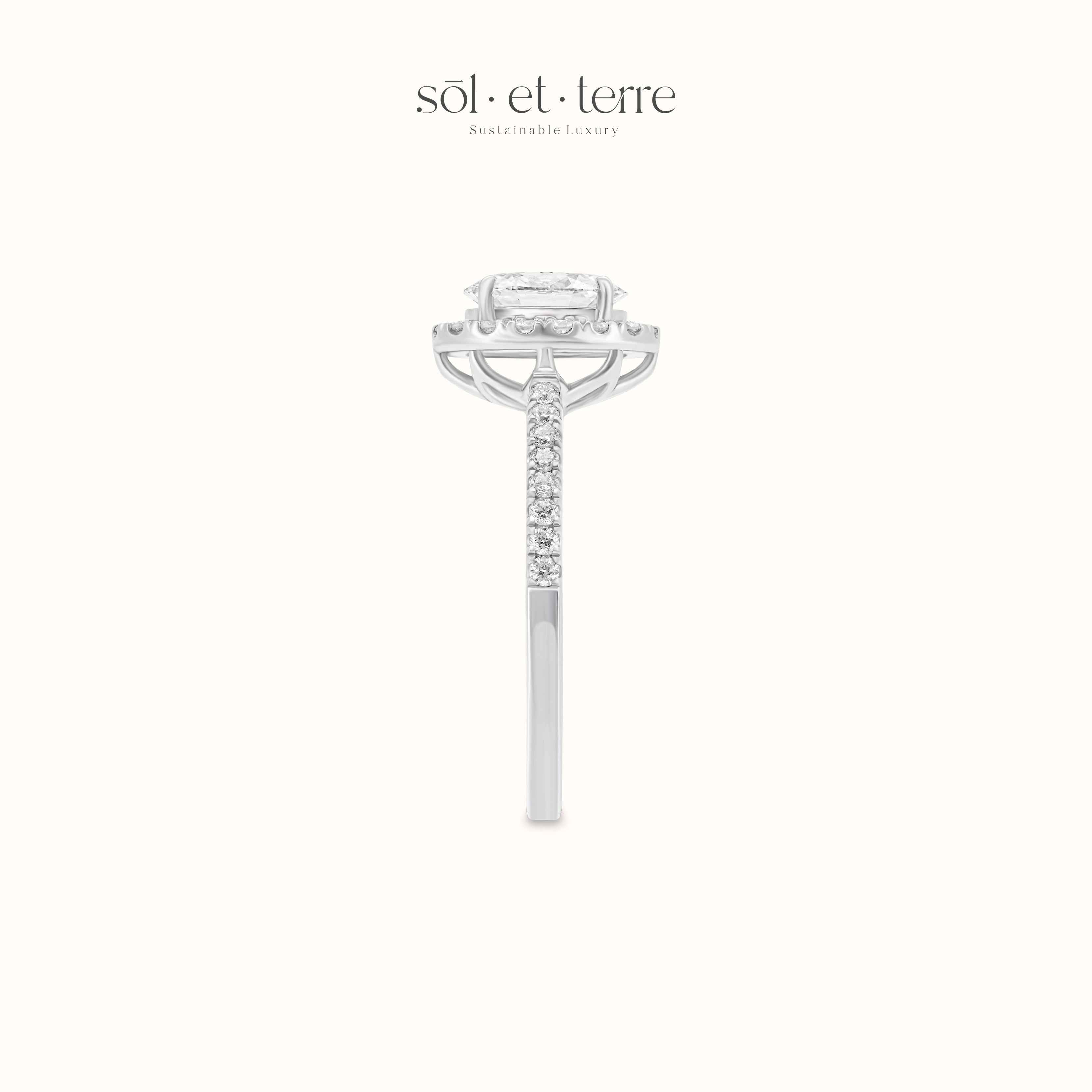Oval Halo Engagement Ring | Sol et Terre