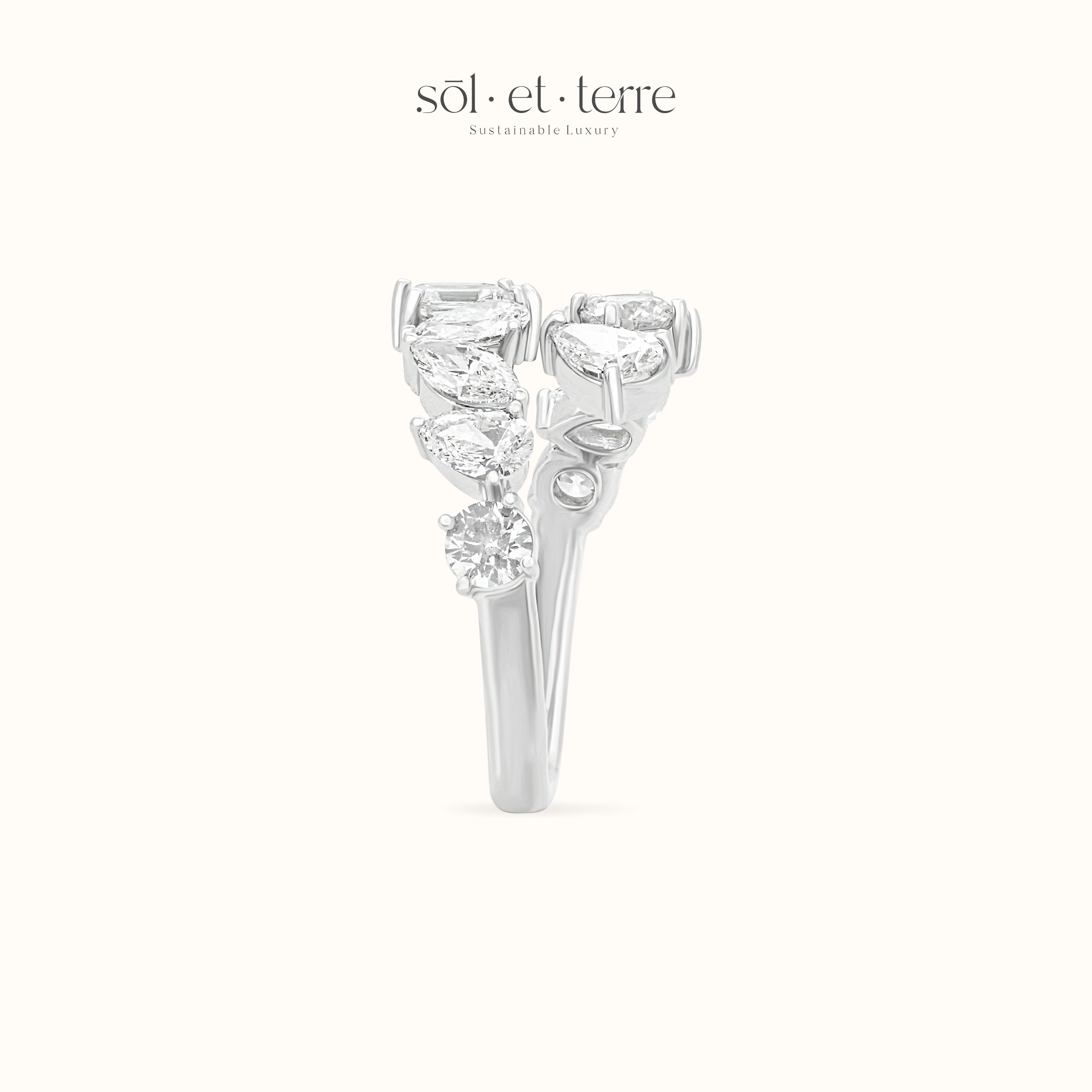 Crossed Mix Cut Diamonds | Sol et Terre