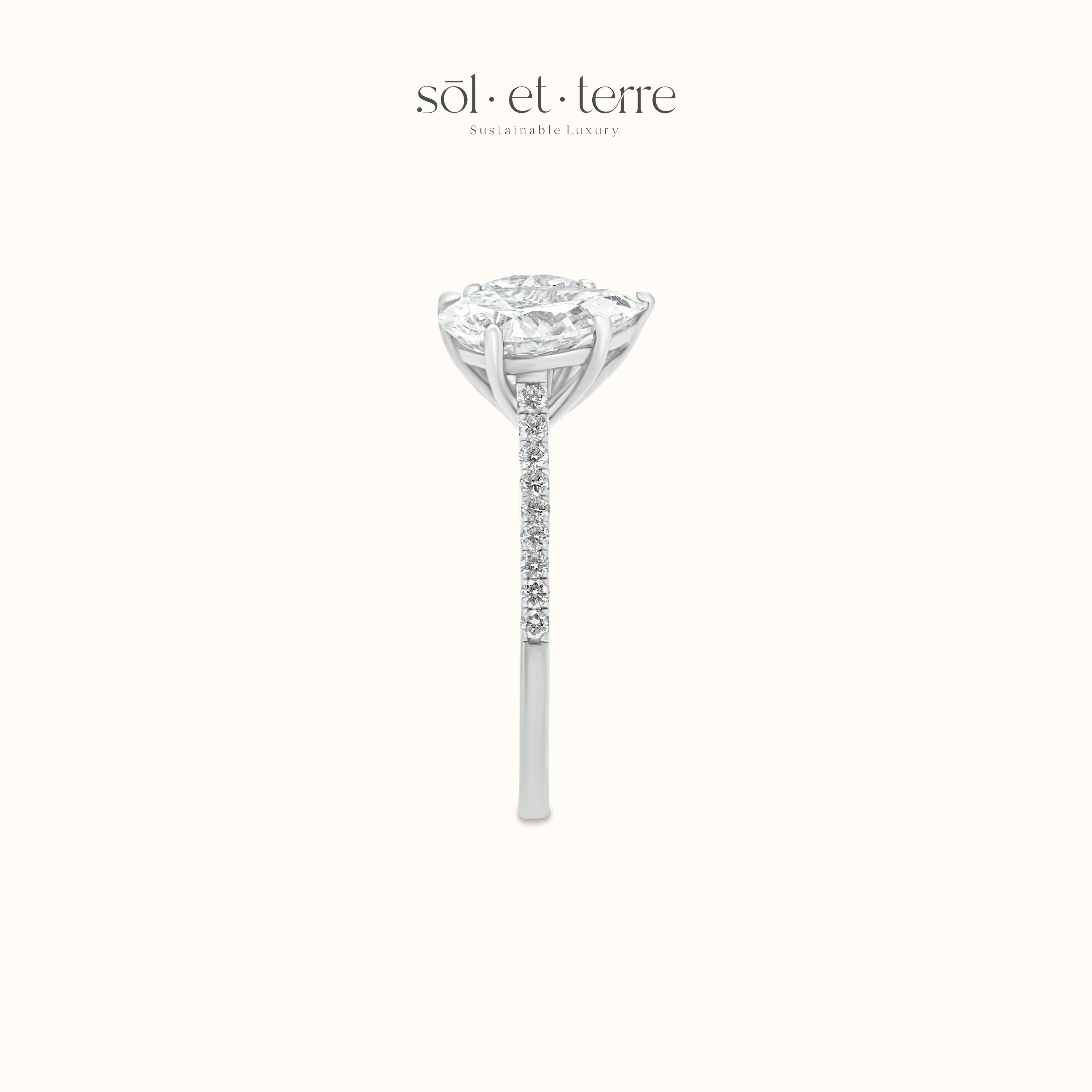 Round and Pear Toi et  Moi Diamond Ring | Sol et Terre