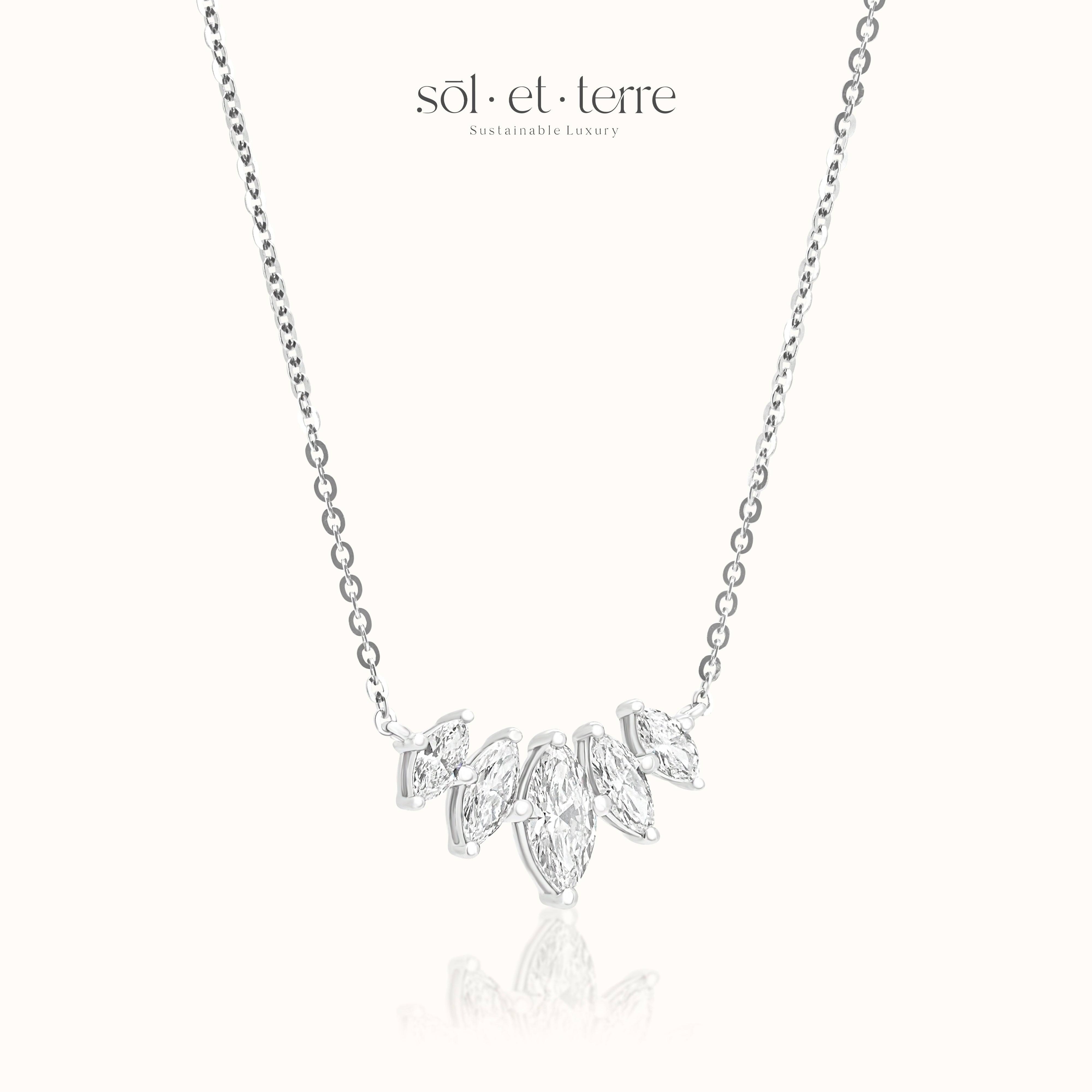 Marquise Arch Diamond Pendant | Sol et Terre