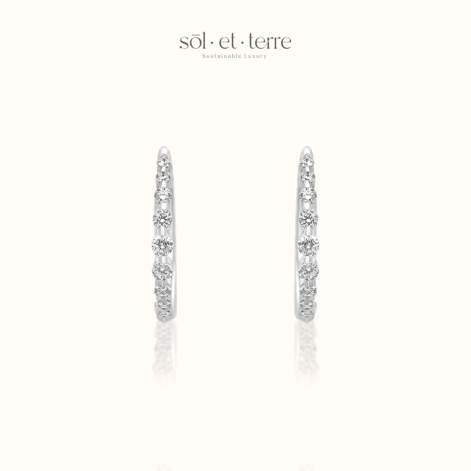 Graduating Diamond Hoop Earrings | Sol et Terre