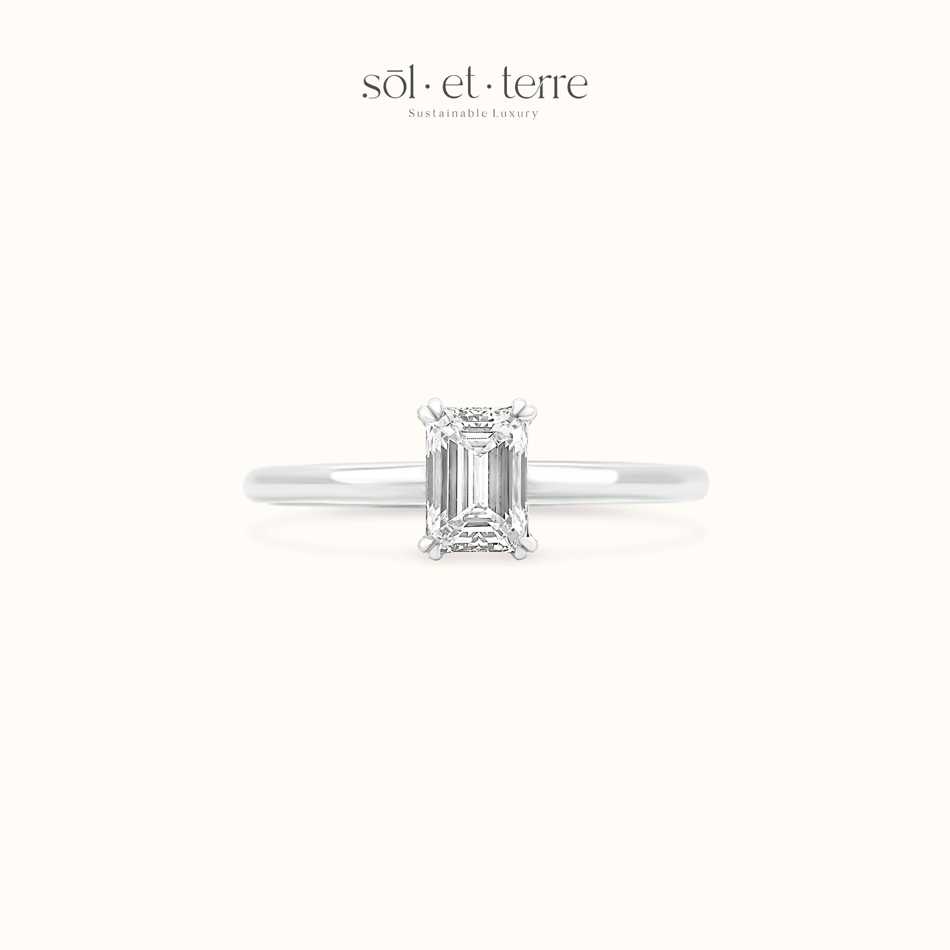 Emerald ring solitaire | Sol et Terre