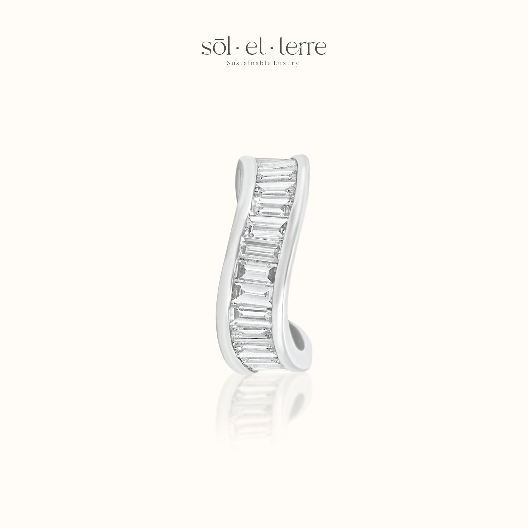 Waved Baguette Ear Cuff | Sol et Terre