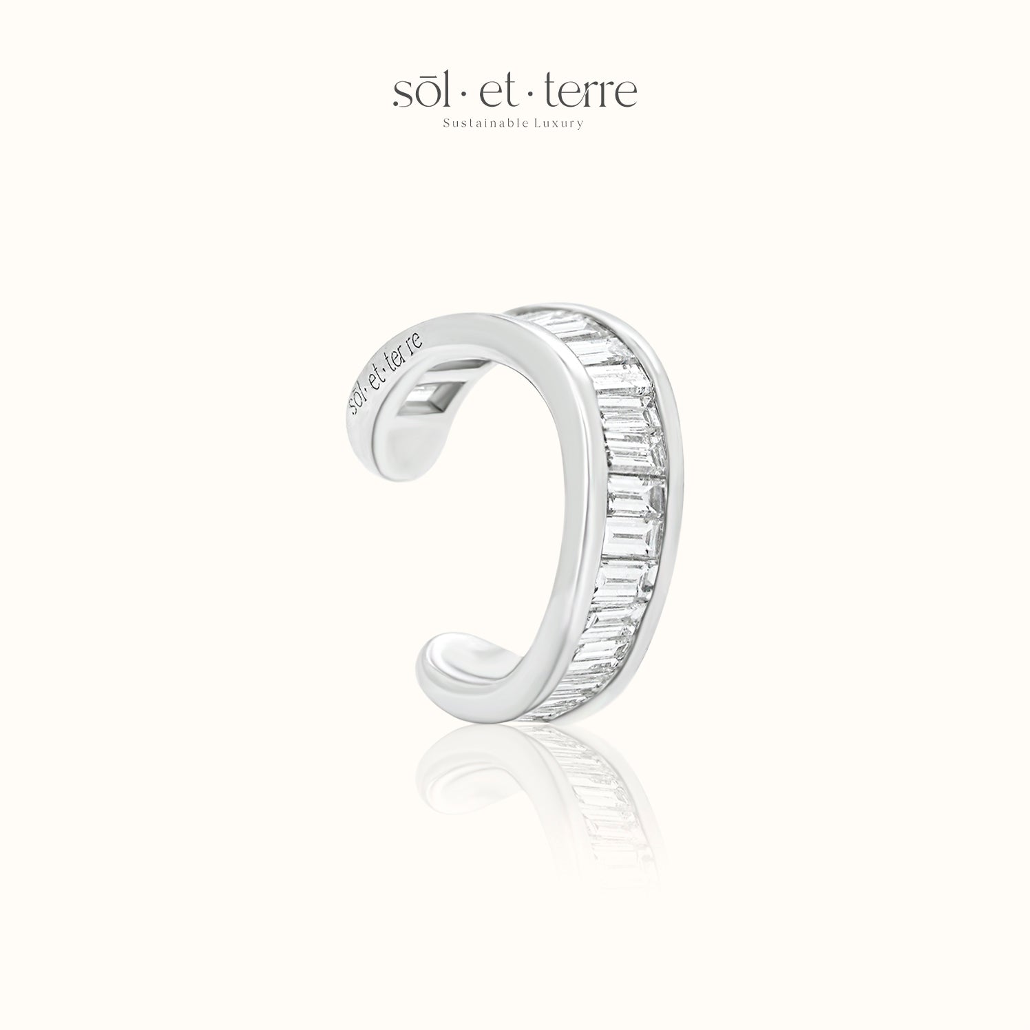 Waved Baguette Ear Cuff | Sol et Terre