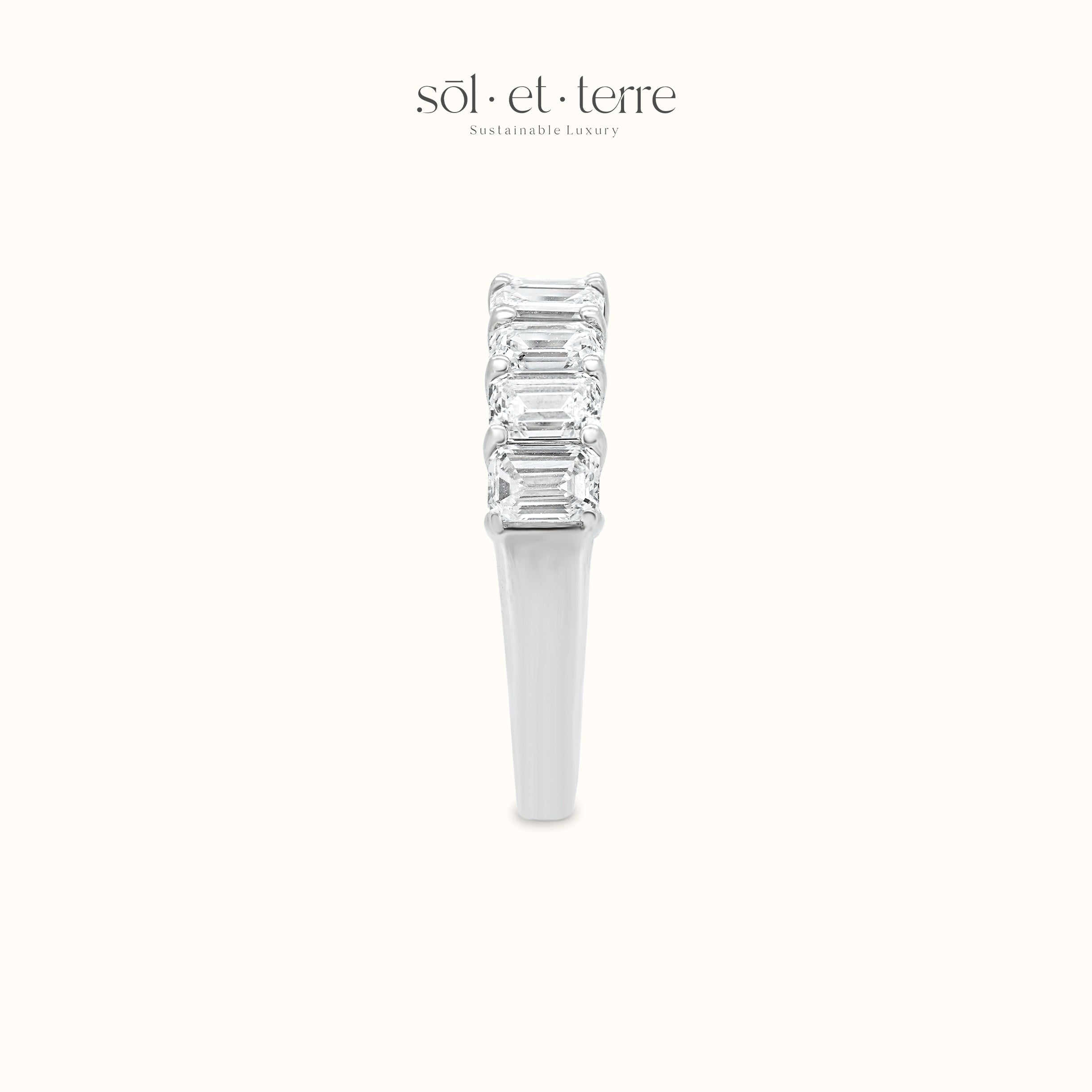 Emerald Diamond Listring | Sol et Terre