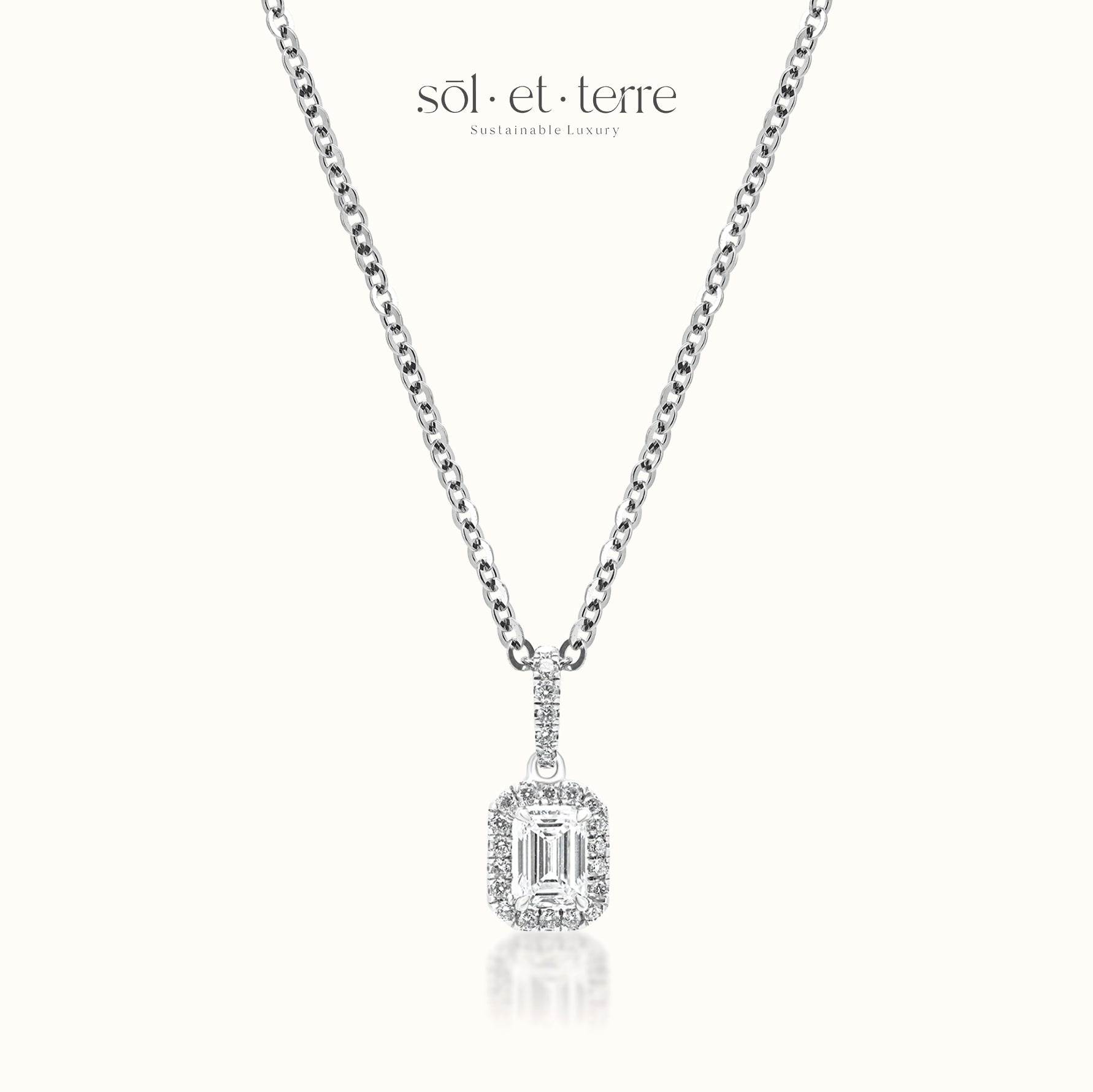 Emerald Diamond Pendant |  Sol et Terre