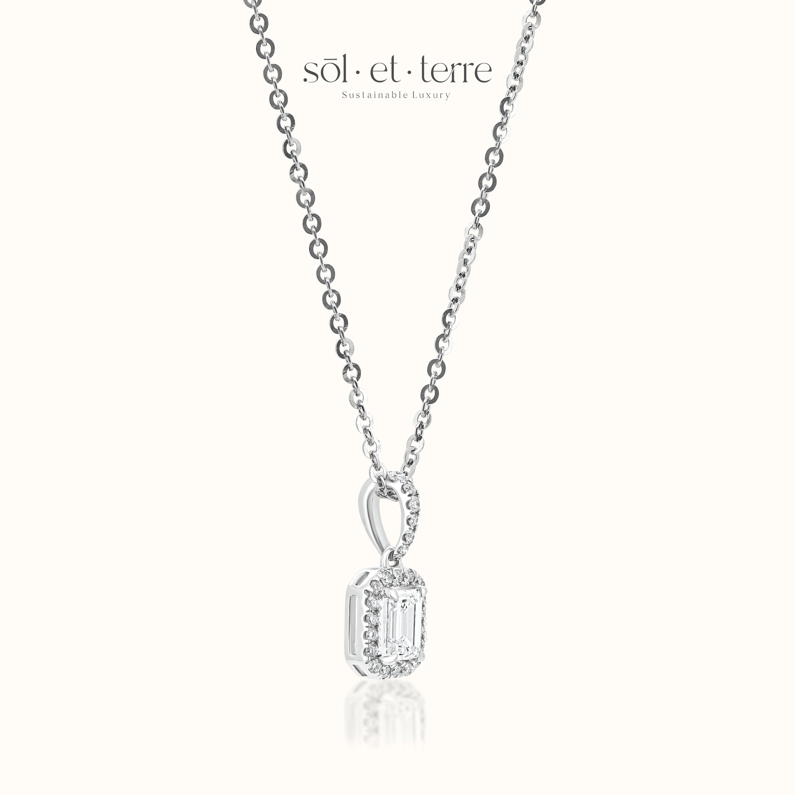 Emerald Diamond Pendant |  Sol et Terre