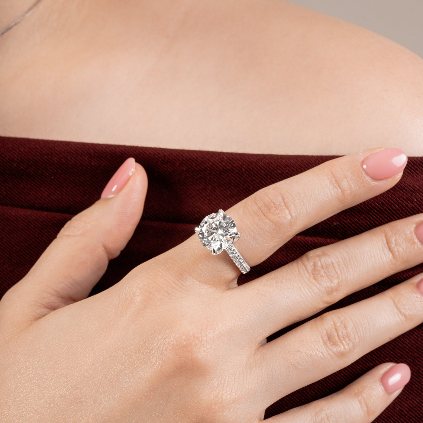 A Round Cut Diamond Ring , Engagement Ring Classics by Sol et Terre