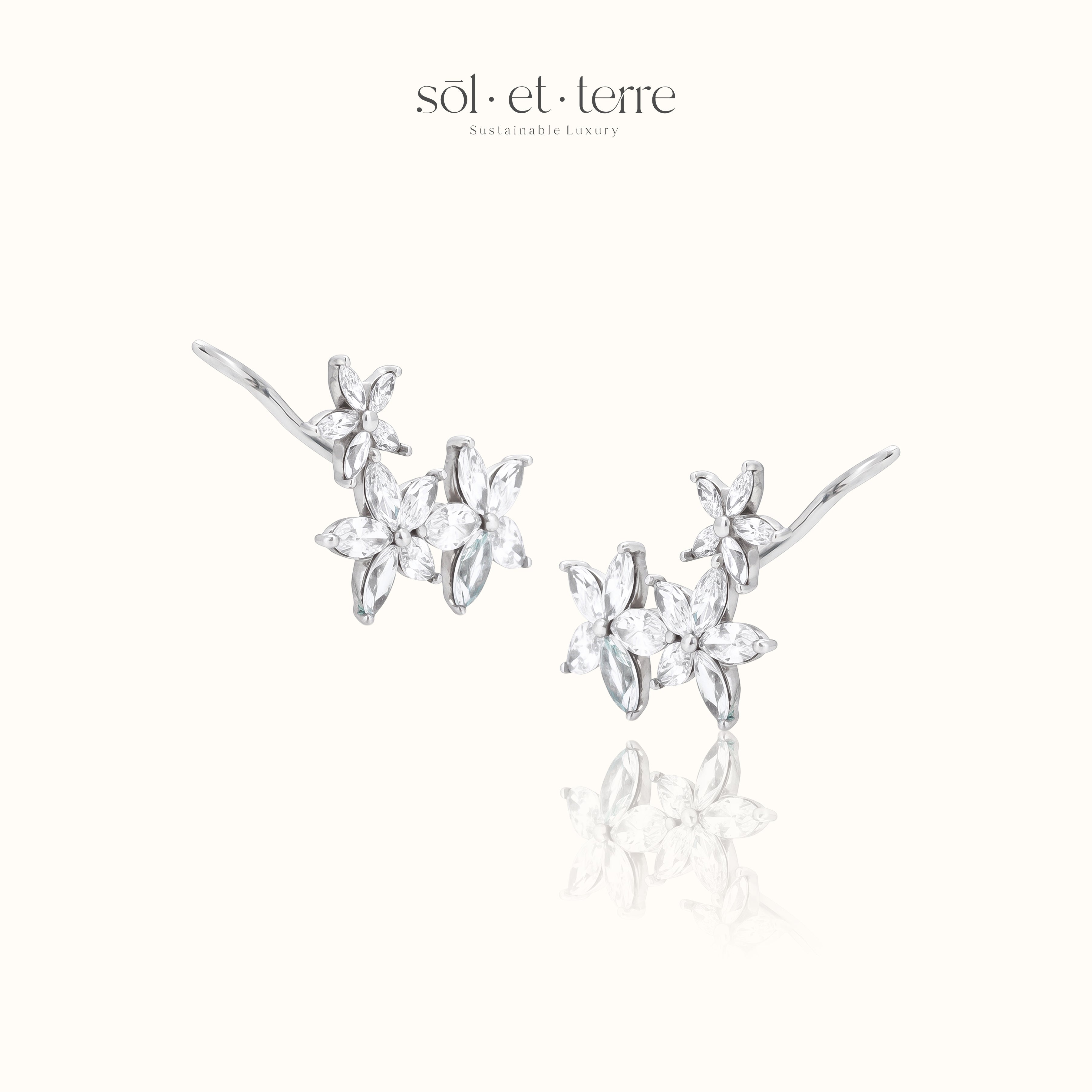 Trio Floral Ear Crawlers | Sol et Terre
