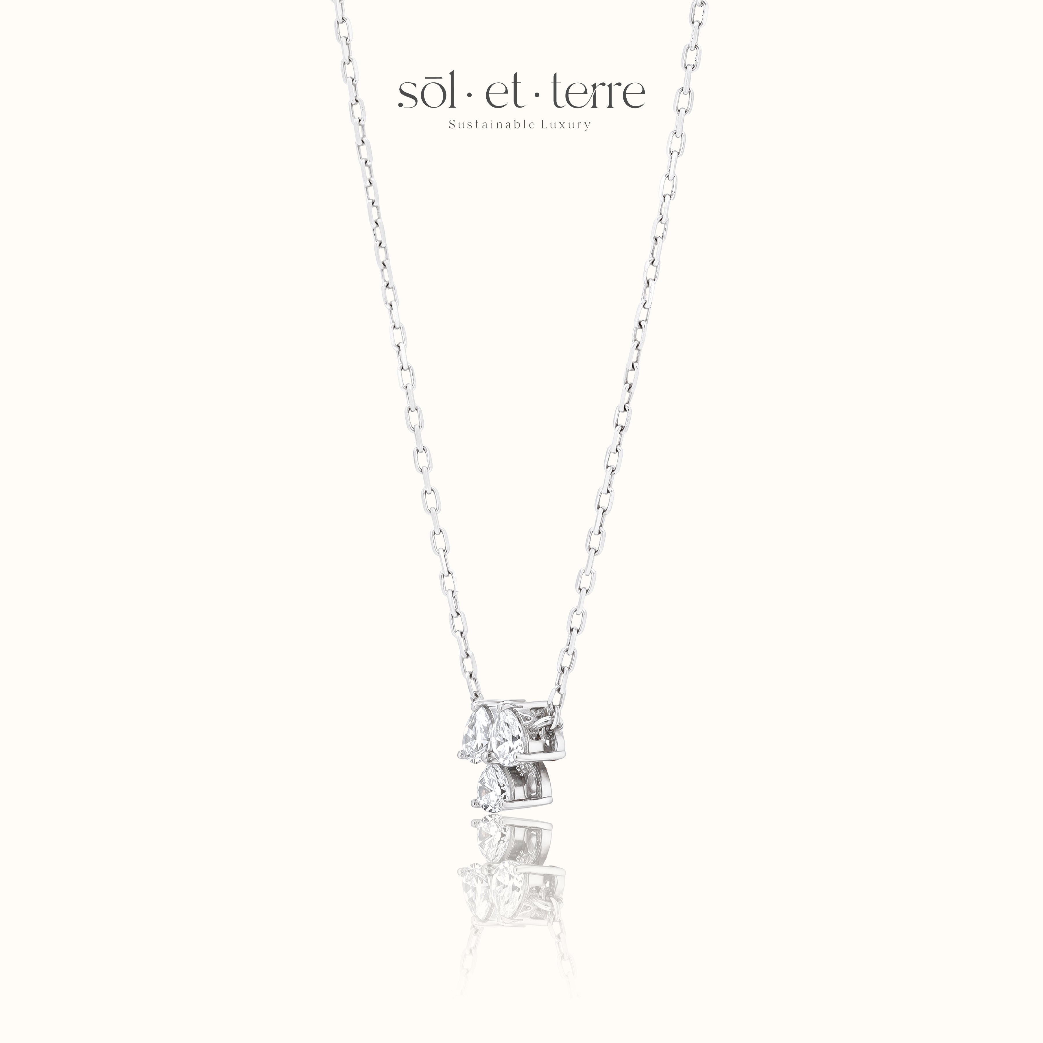 Trio Hearts Clover Pendant | Sol et Terre