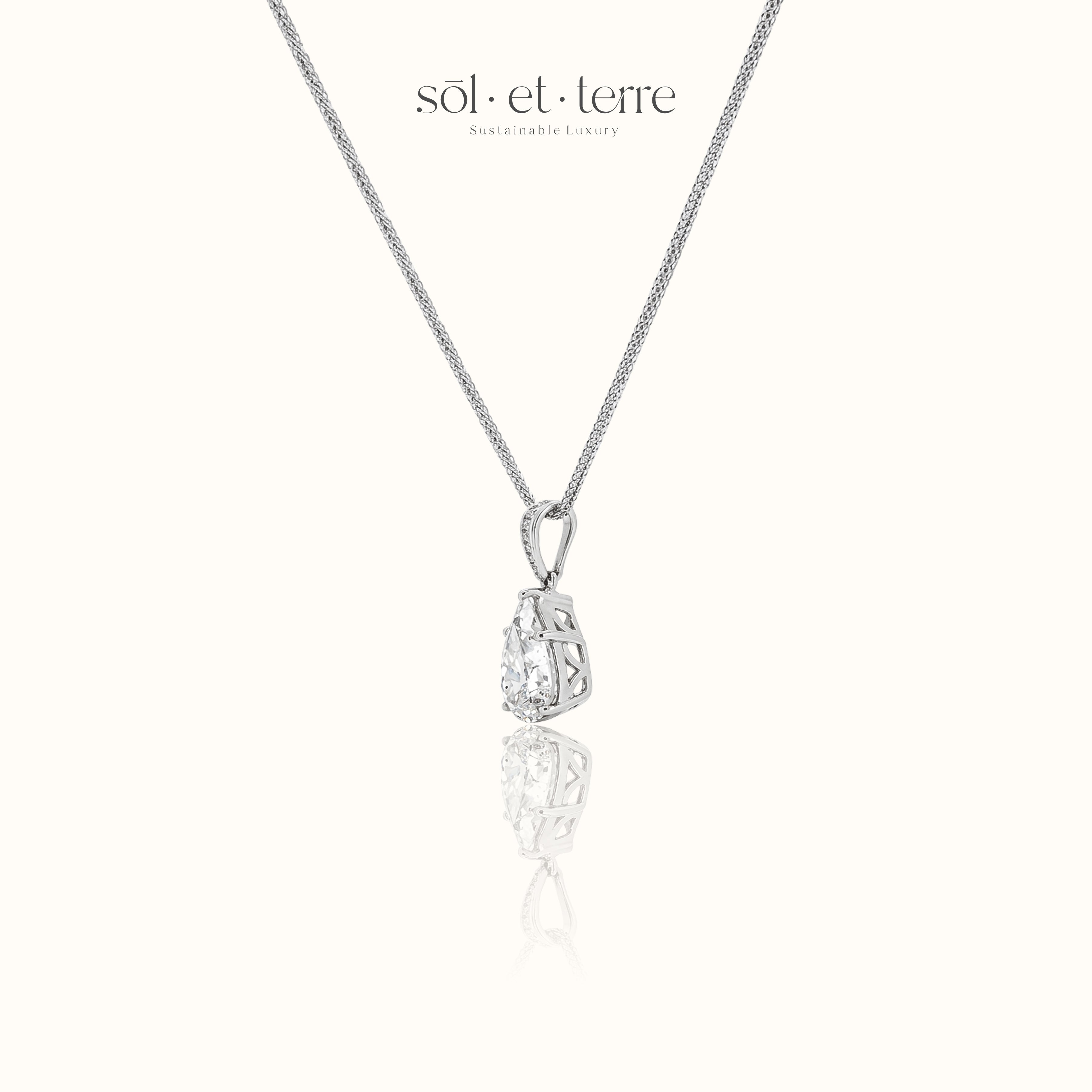 Classic Pear Diamond Pendant | Sol et Terre