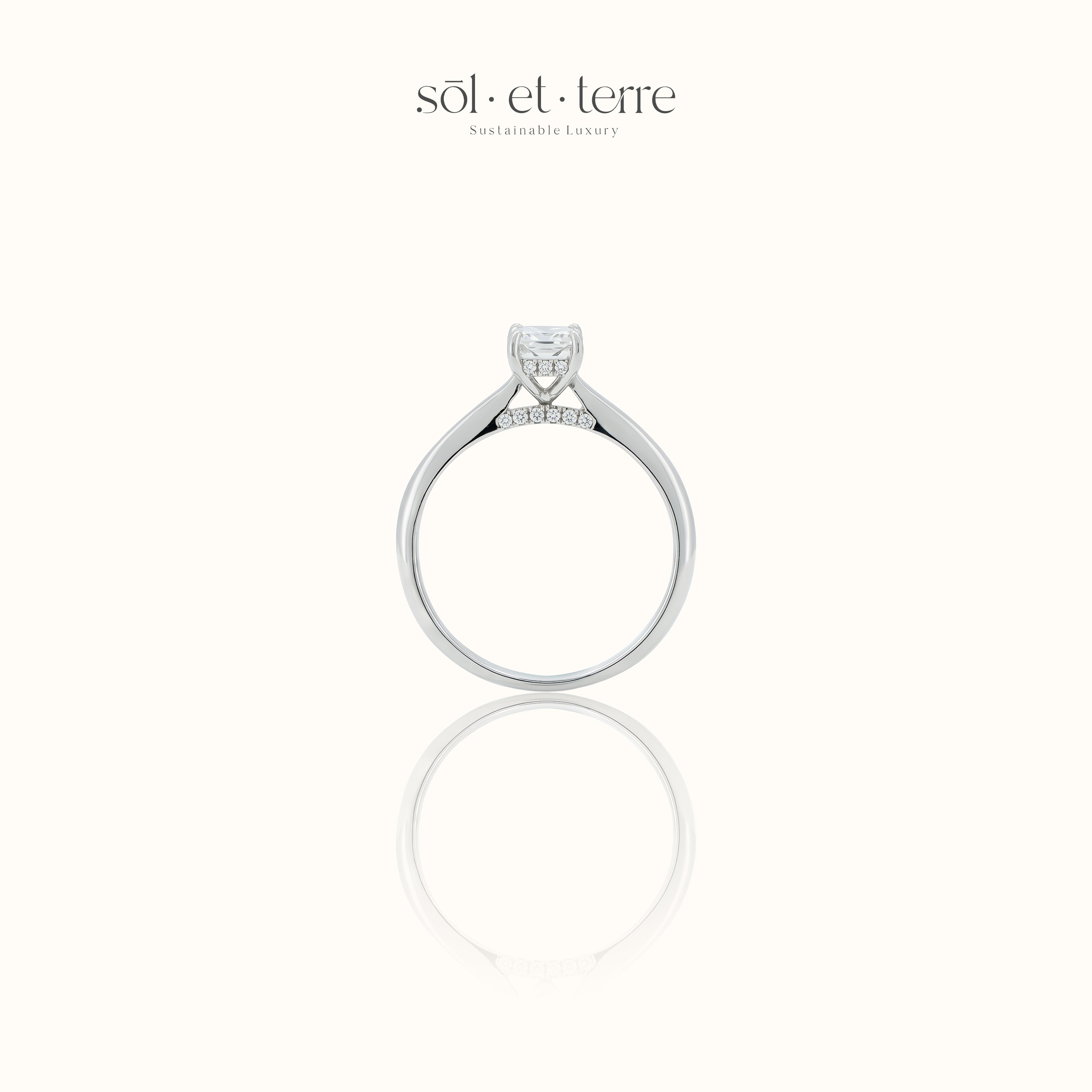 Emerald Diamond with Bridge Diamond | Sol et Terre