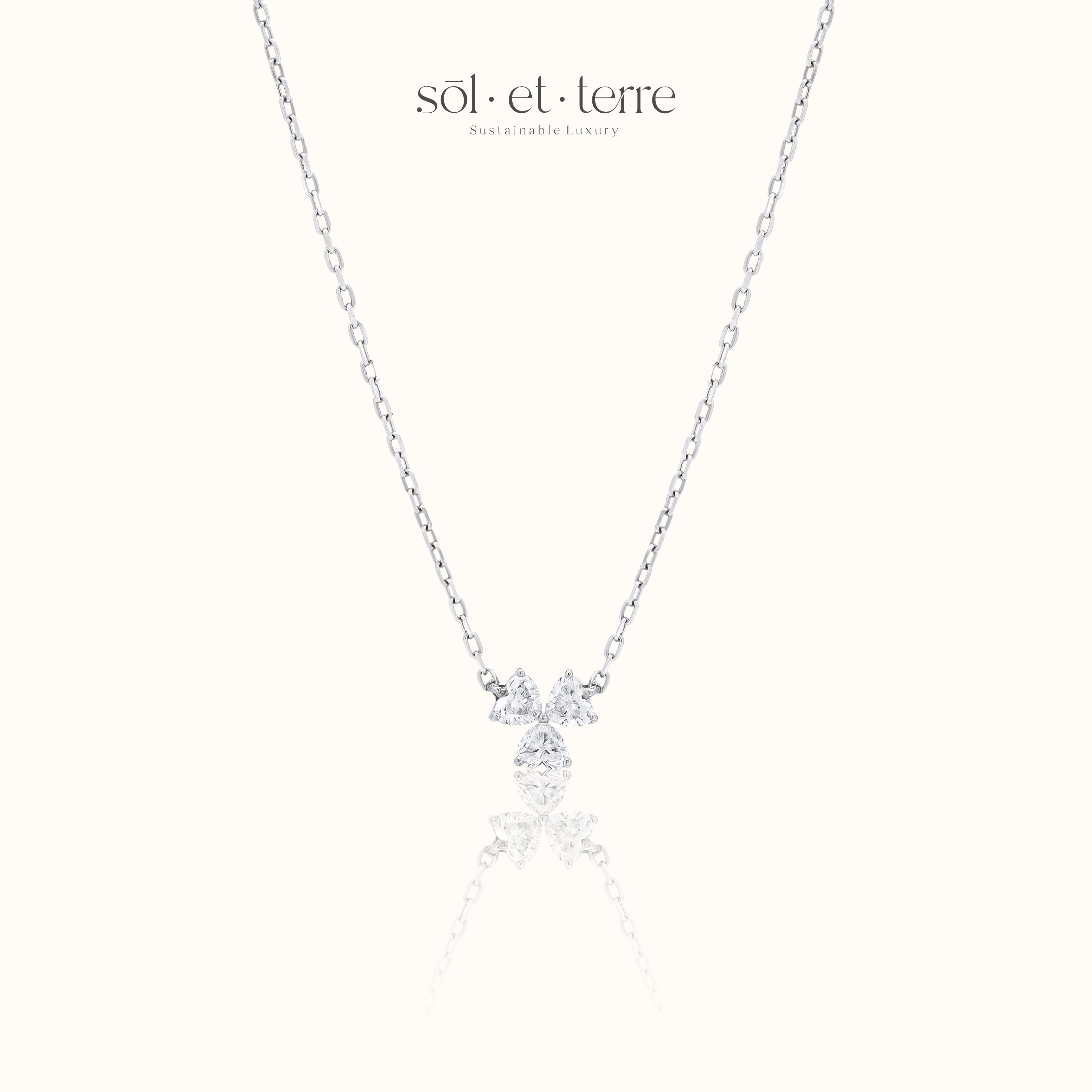 Trio Hearts Clover Pendant | Sol et Terre