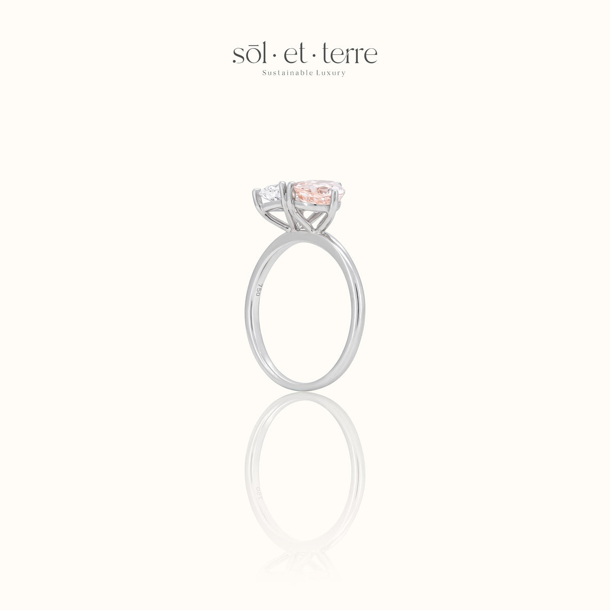 Toi Et Moi Radiant and Pear Diamond Ring | Sol et Terre