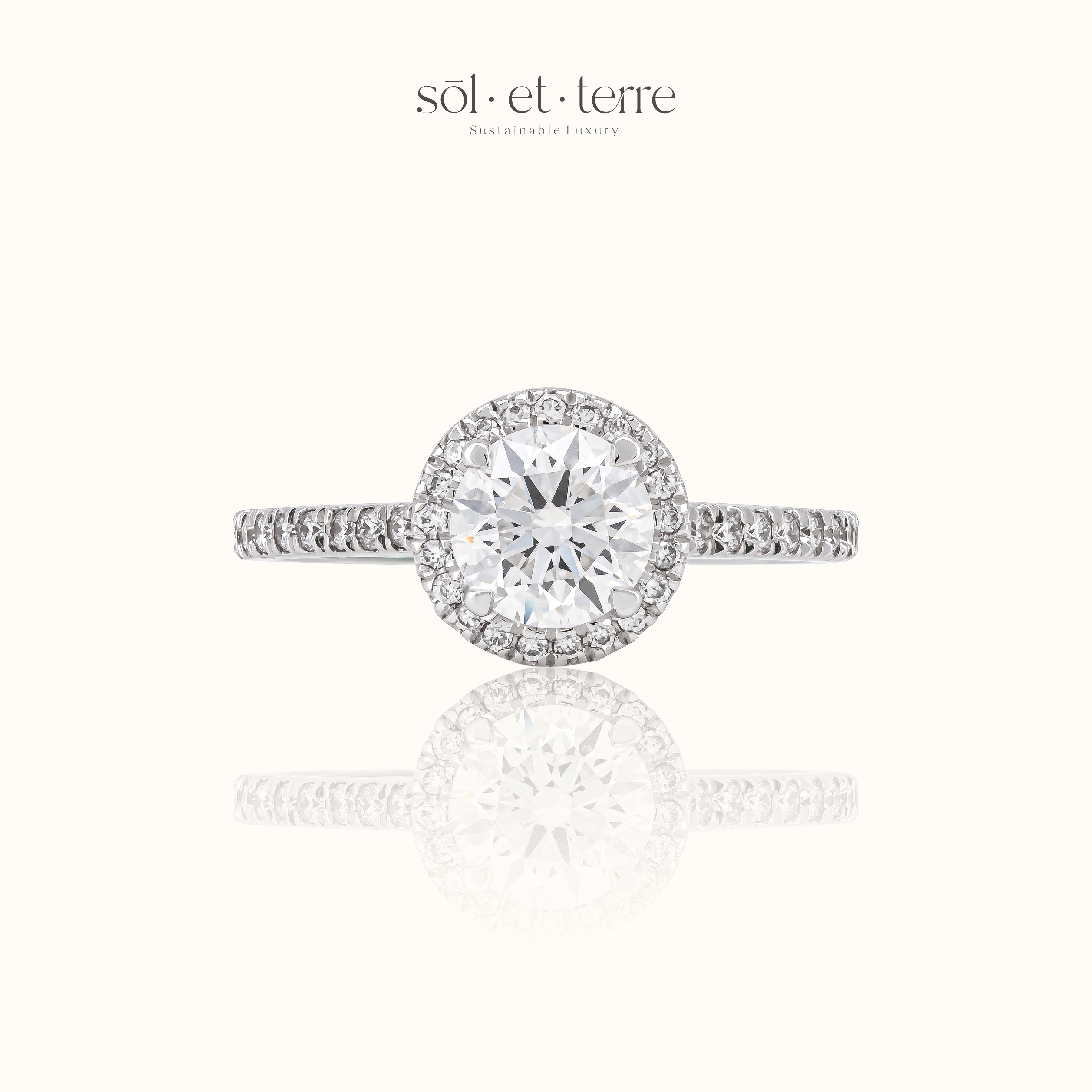 Round Diamond with Halo | Sol et Terre