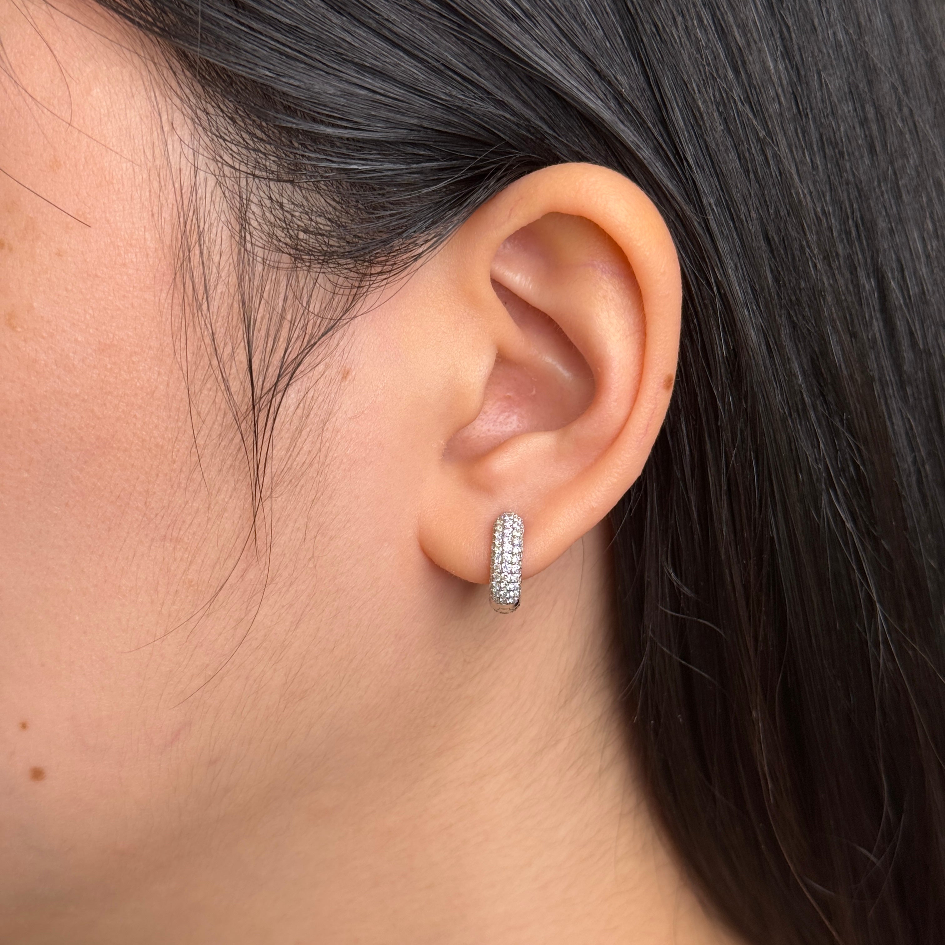 Bubble Hoop with Pave Diamonds | Sol et Terre