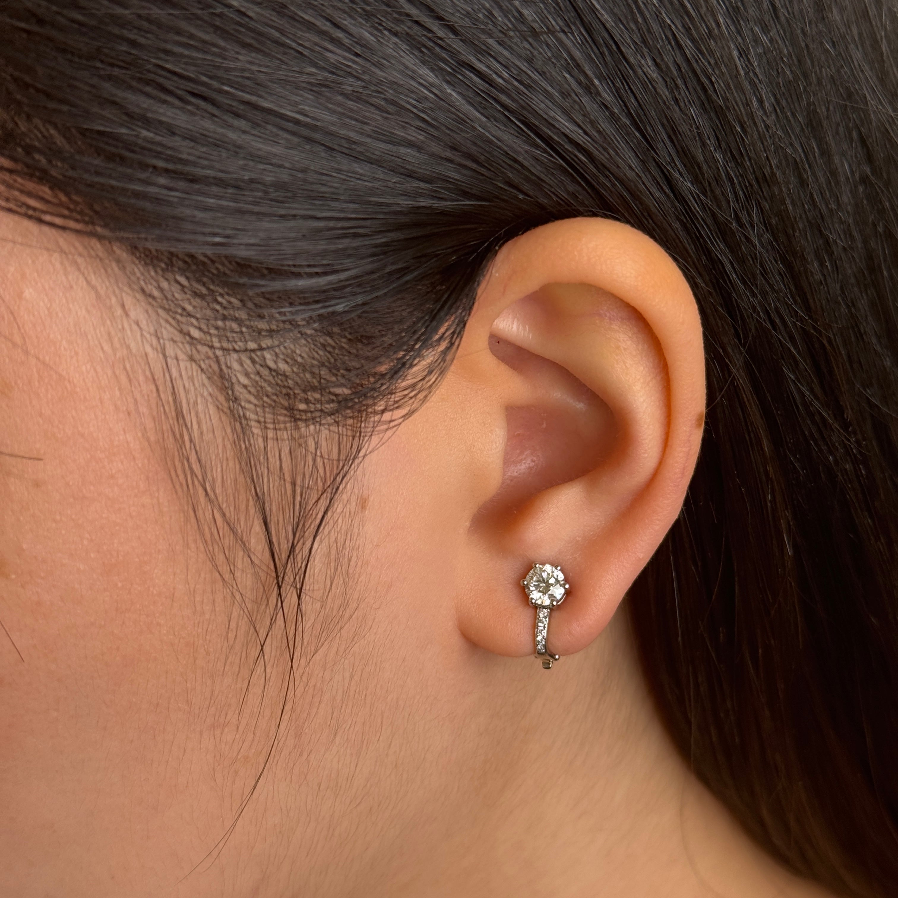 Clip On Solitaire Earrings | Sol et Terre