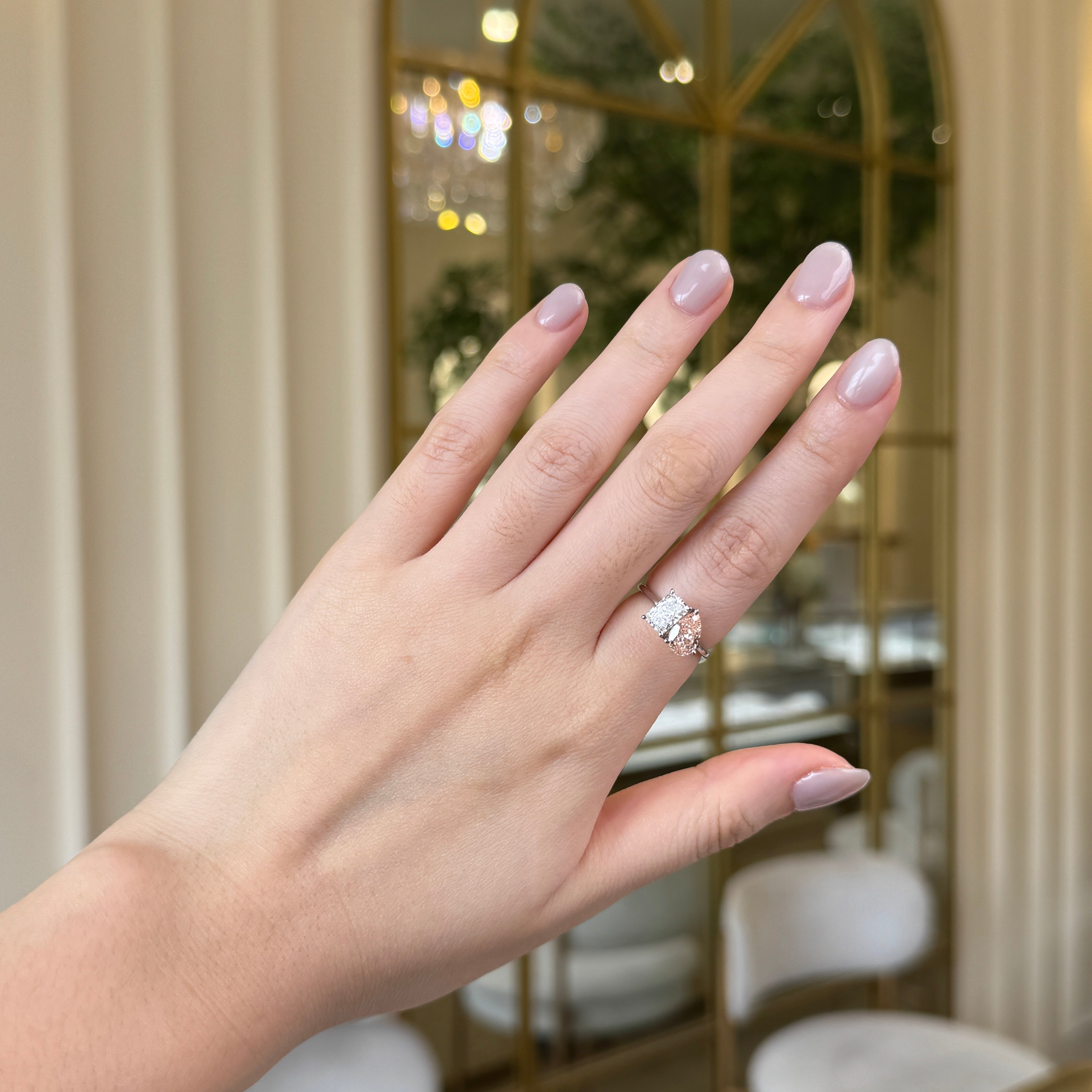 Toi Et Moi Radiant and Pear Diamond Ring | Sol et Terre