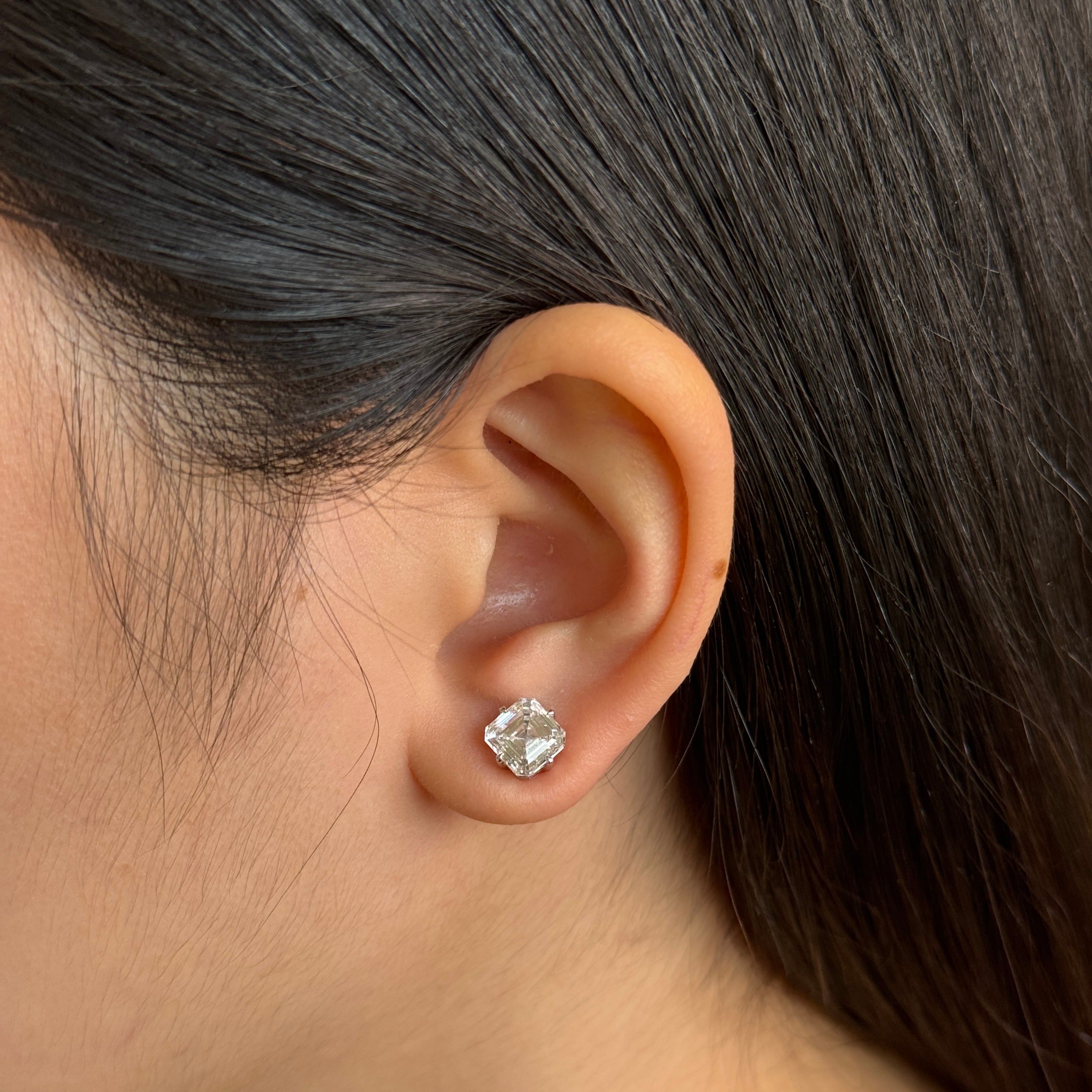 Asscher Diamond Stud Earrings | Sol et Terre