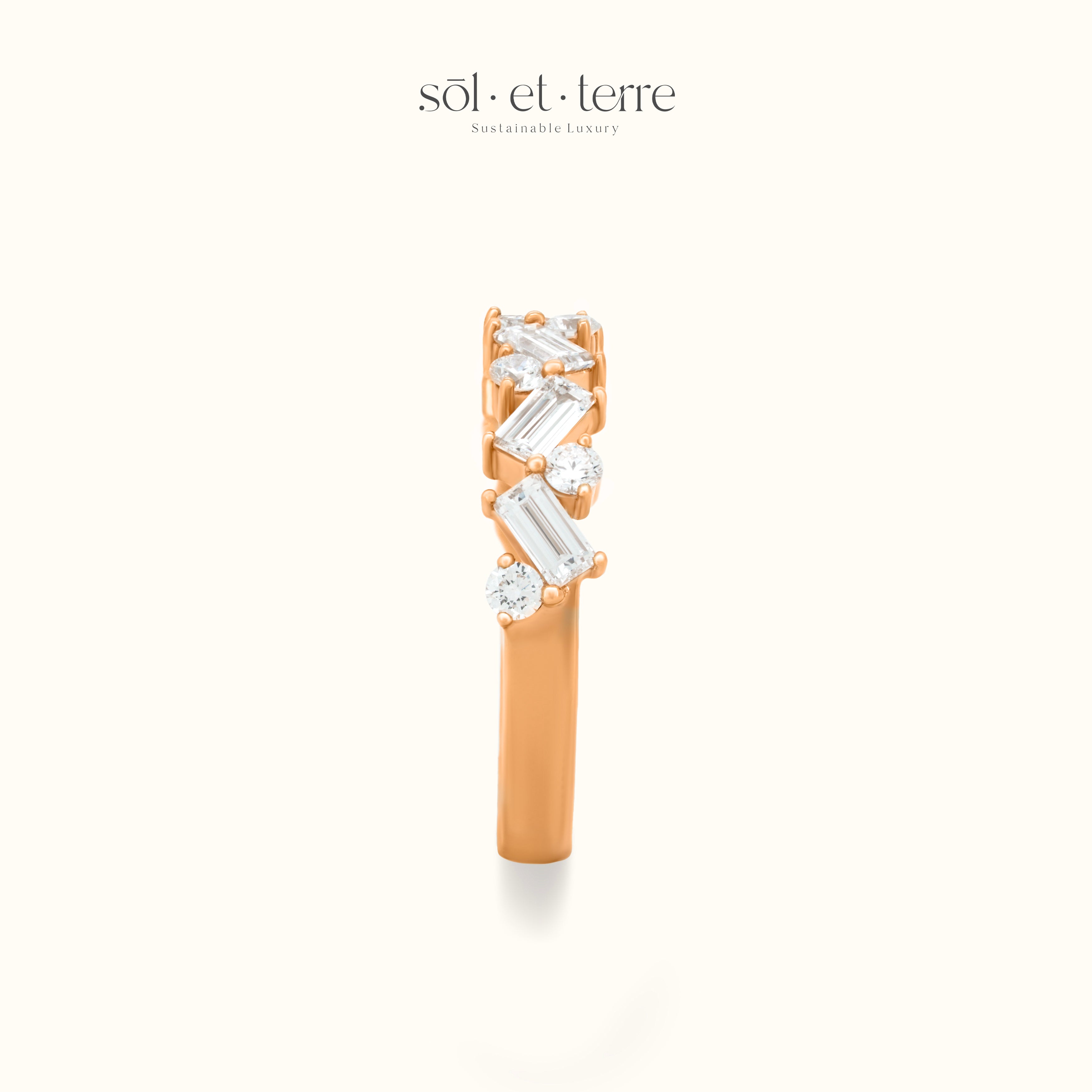 Criss Cross Round and Baguette Diamonds | Sol et Terre
