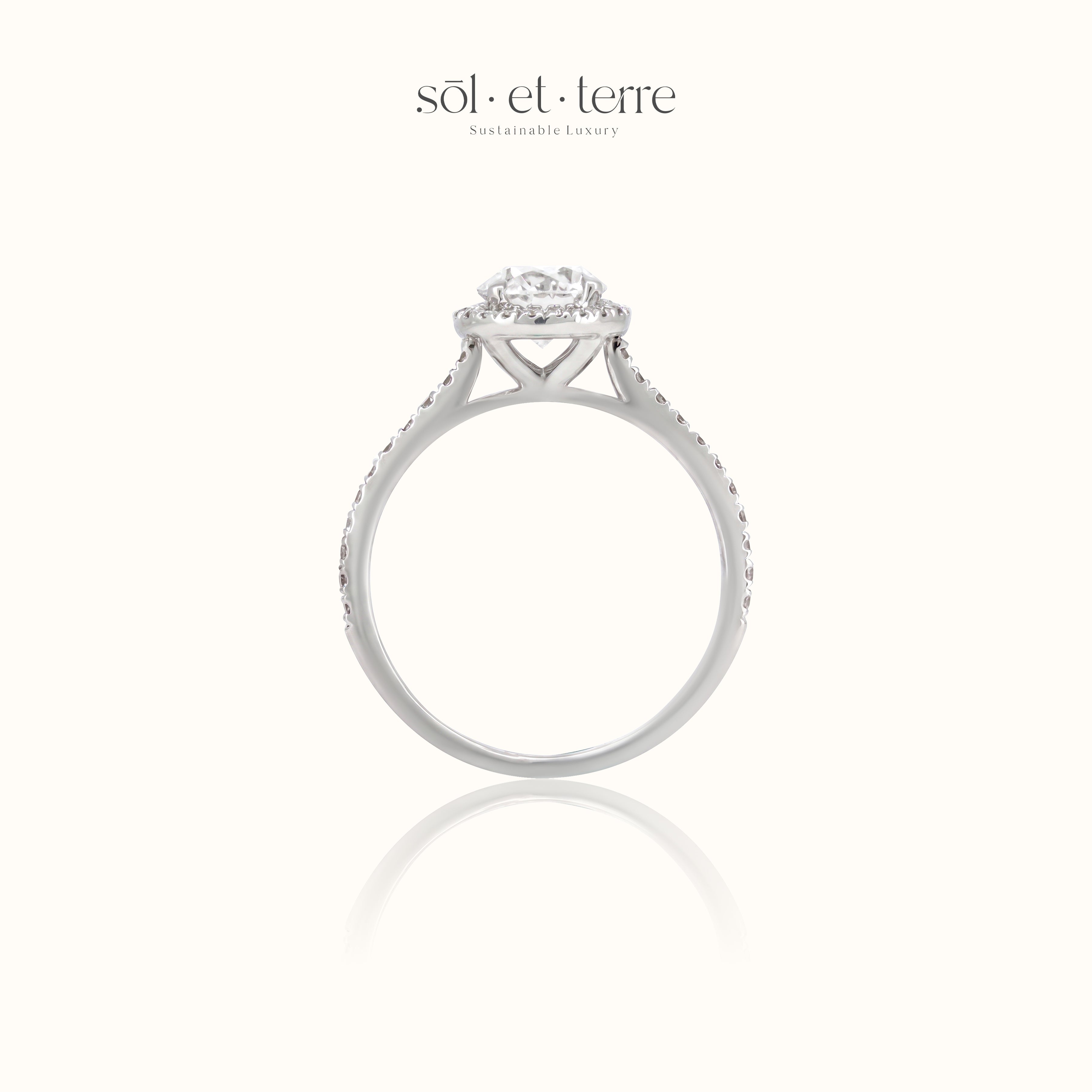 Round Diamond with Halo | Sol et Terre